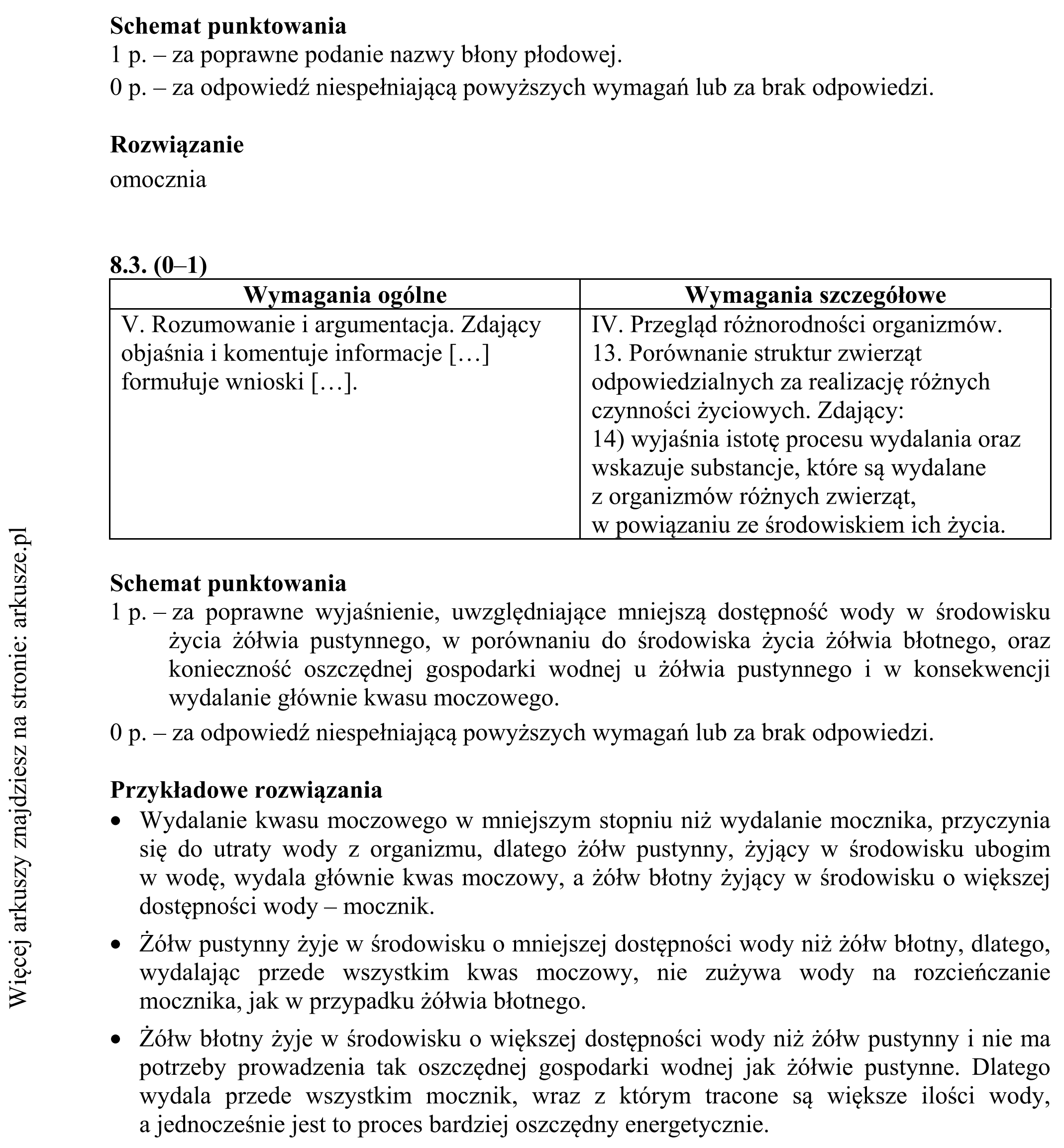 Matura dodatkowa, czerwiec 2019, odpowiedź do zadania 8.1, fragment 2