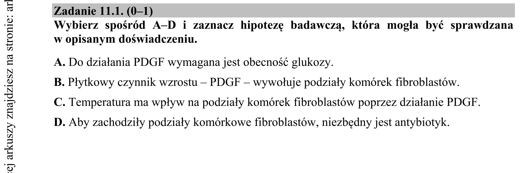 Matura dodatkowa, czerwiec 2019, zadanie 11.1