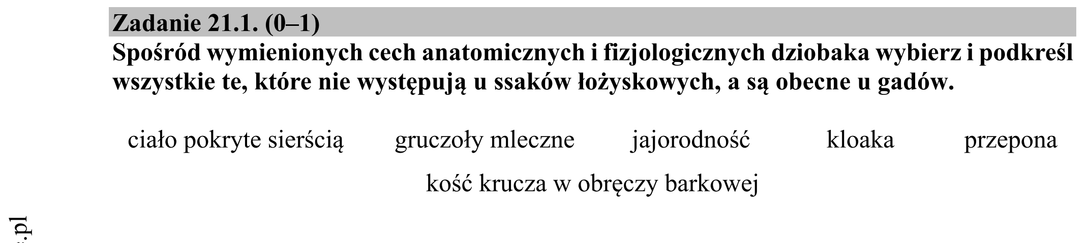 Matura dodatkowa, czerwiec 2019, zadanie 21.1