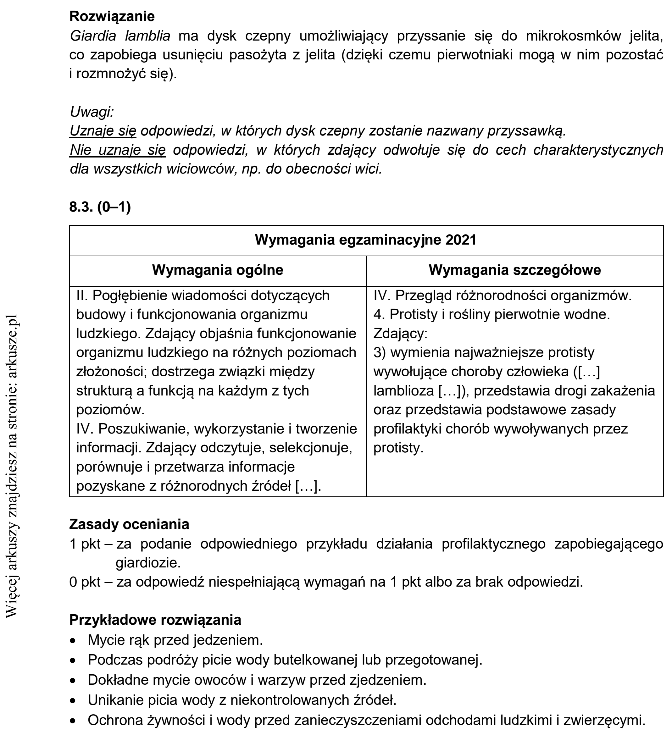 Matura dodatkowa, czerwiec 2021, odpowiedź do zadania 8.1, fragment 2