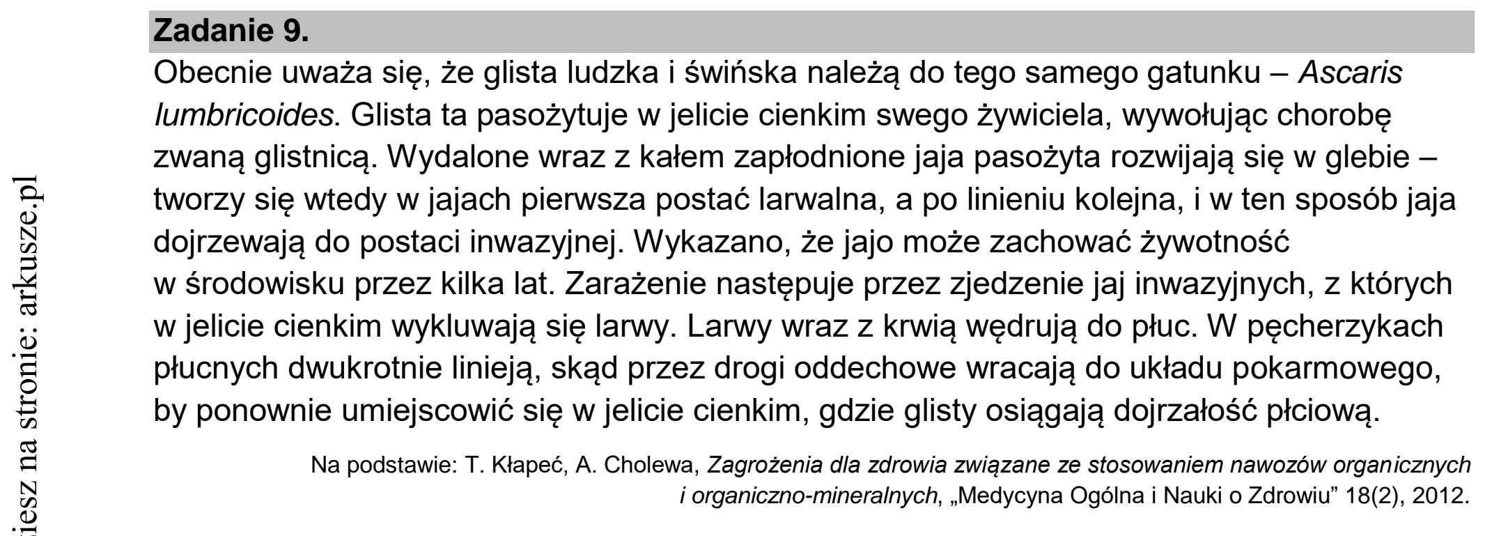 Matura dodatkowa, czerwiec 2022, wstęp zadania 9