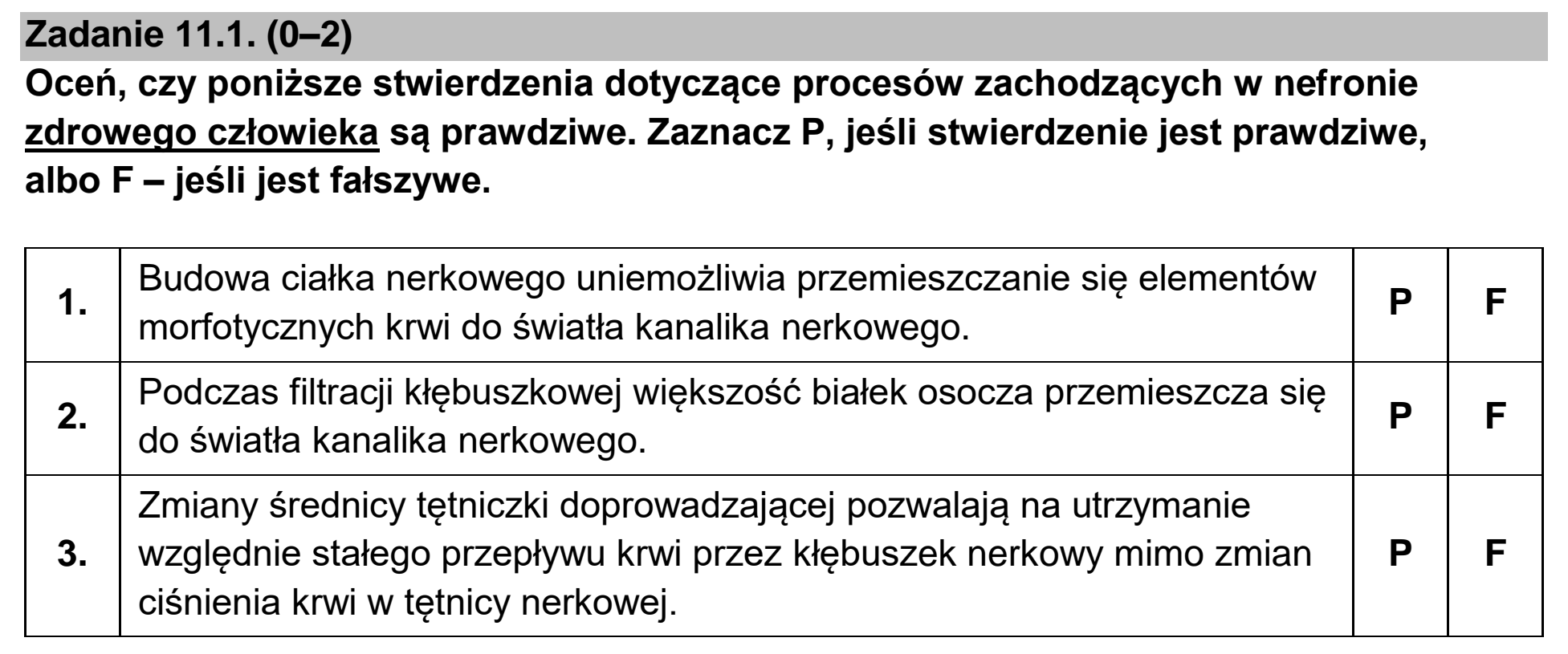 Matura dodatkowa, czerwiec 2023, zadanie 11.1