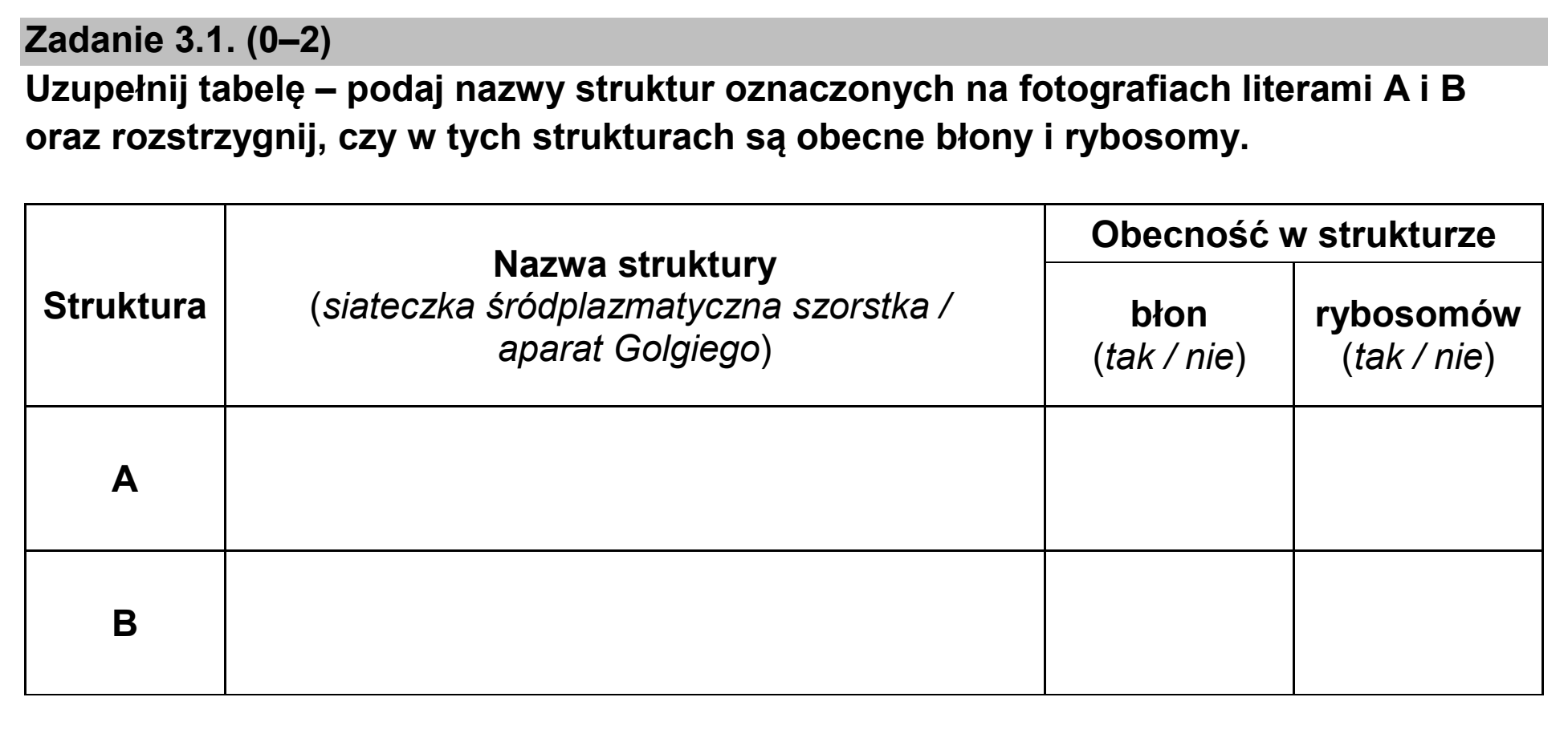 Matura dodatkowa, czerwiec 2025, zadanie 3.1