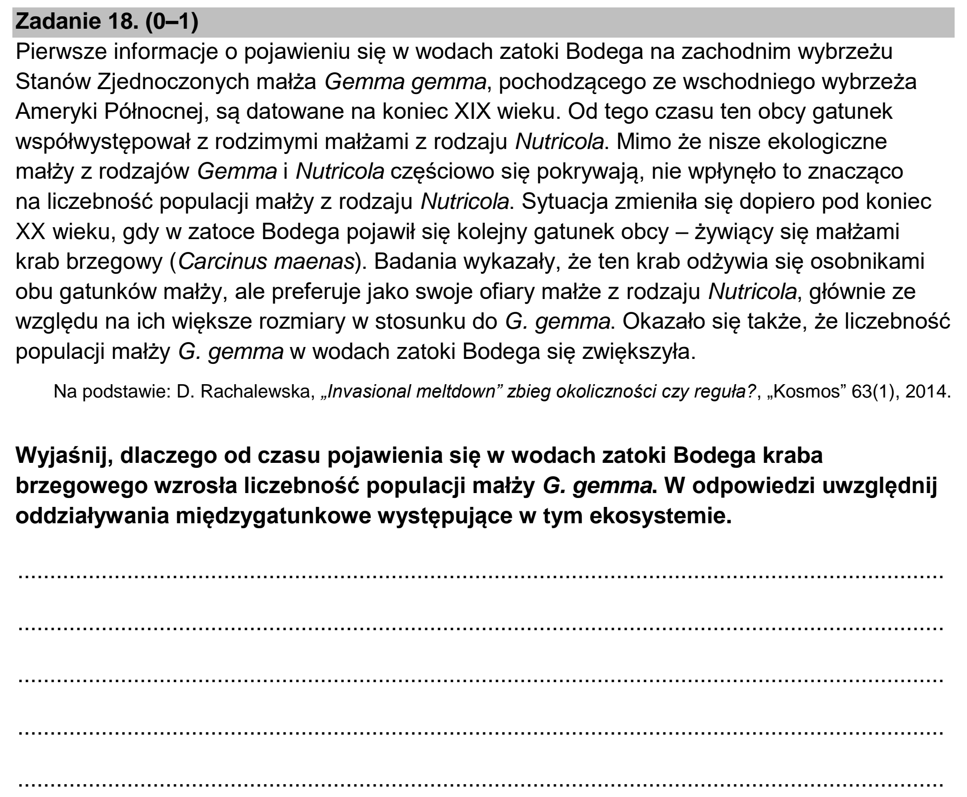 Matura dodatkowa, czerwiec 2026, podgląd zadania 18