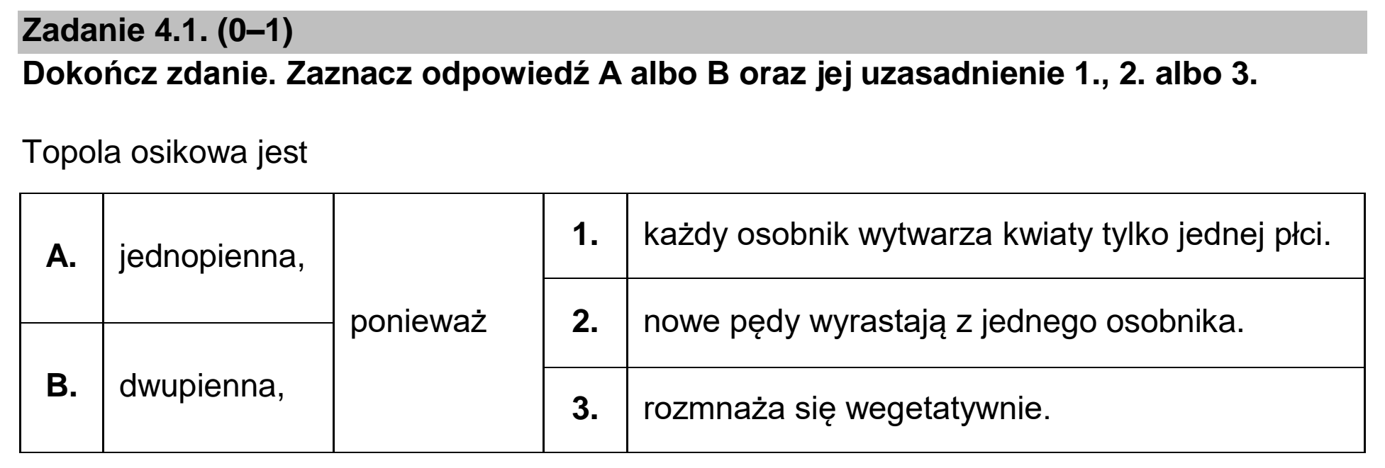 Matura dodatkowa, czerwiec 2026, zadanie 4.1