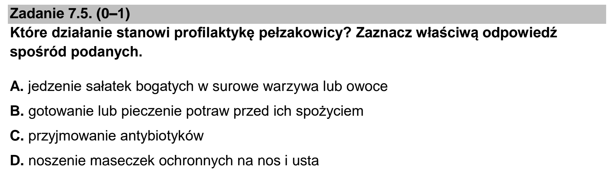Matura dodatkowa, czerwiec 2026, zadanie 7.5