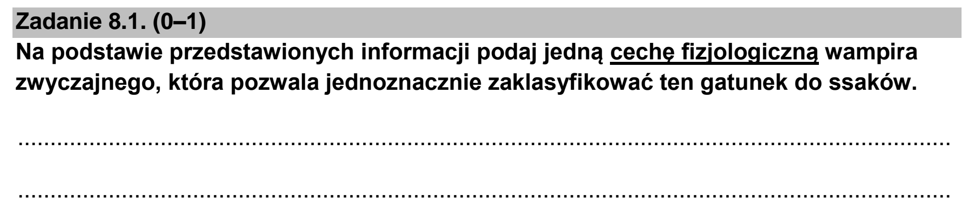 Matura dodatkowa, czerwiec 2026, zadanie 8.1