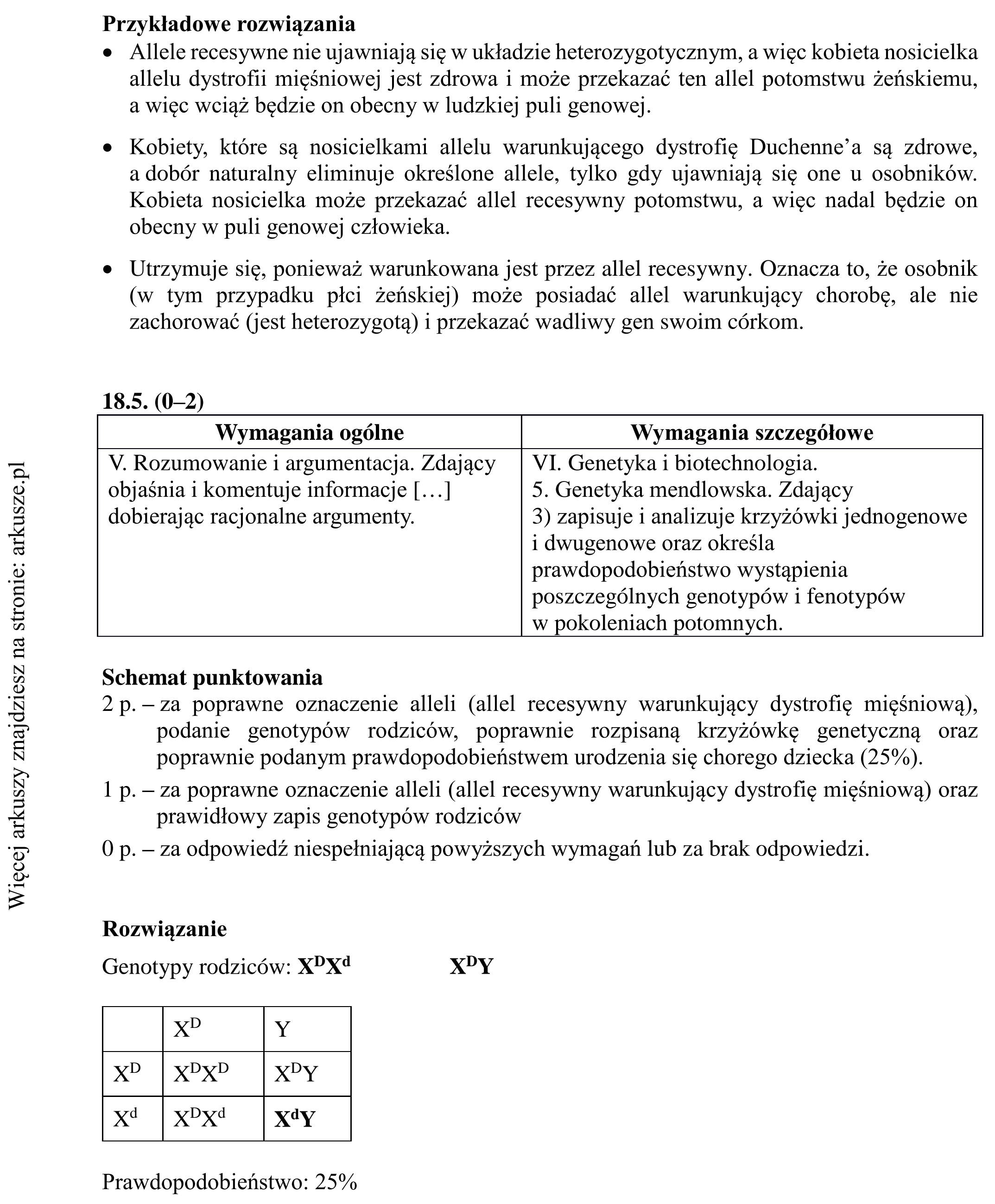 Matura dodatkowa, lipiec 2020, odpowiedź do zadania 18.1, fragment 3