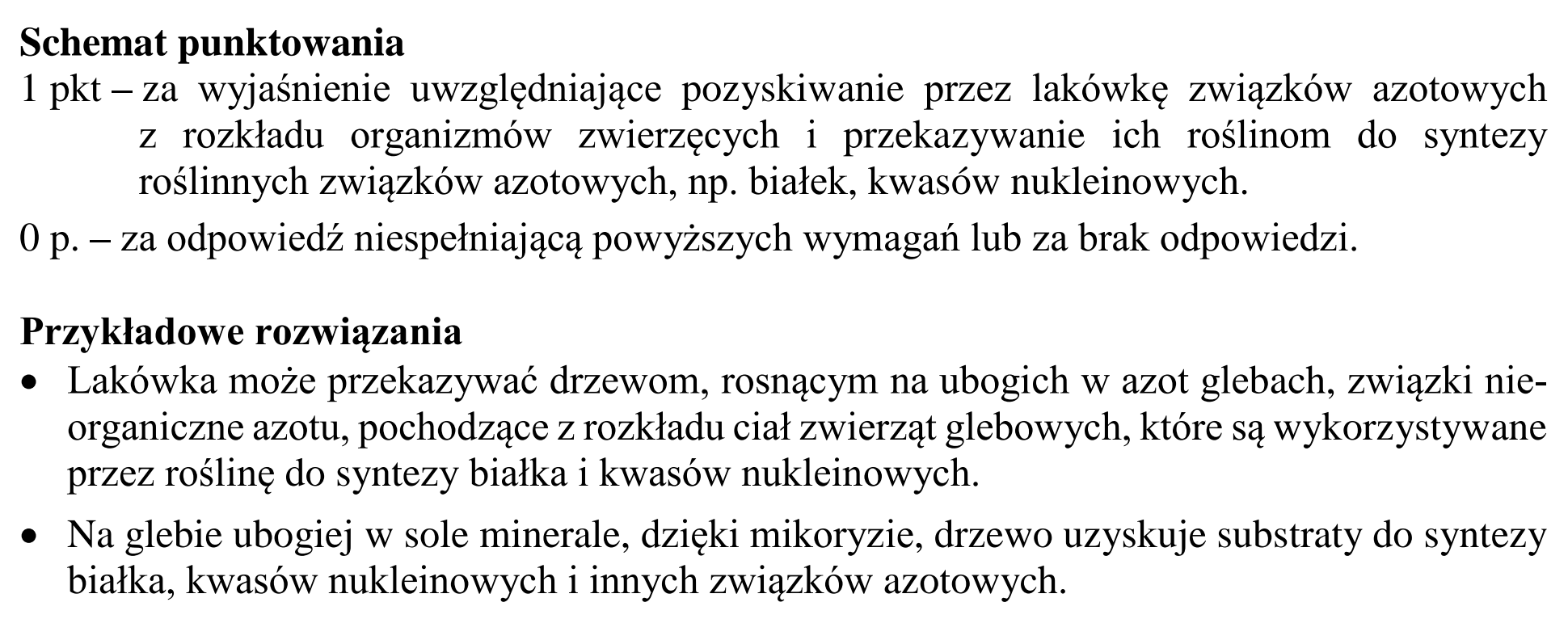 Matura dodatkowa, lipiec 2020, odpowiedź do zadania 20.1, fragment 2