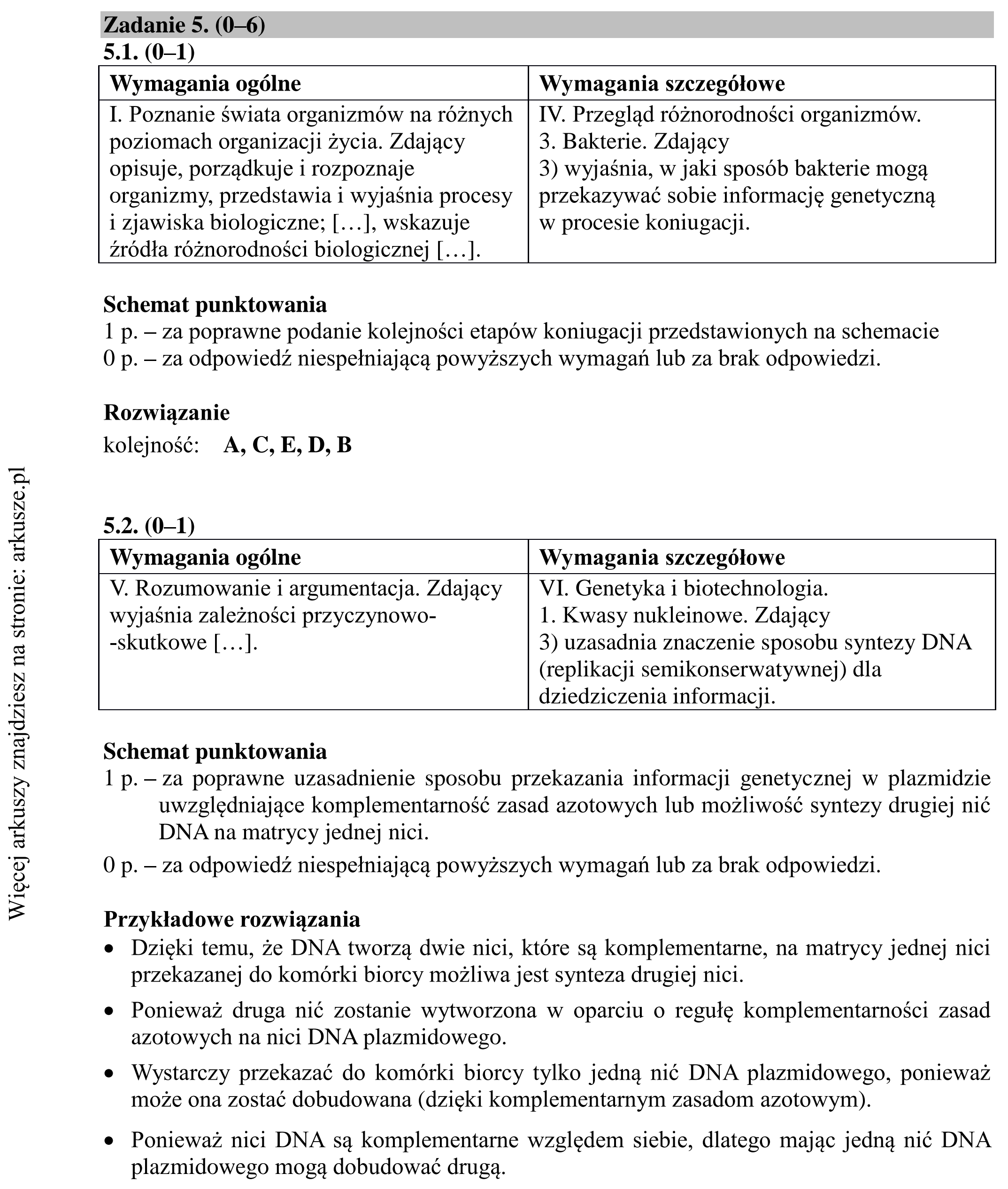 Matura dodatkowa, lipiec 2020, odpowiedź do zadania 5.1, fragment 1
