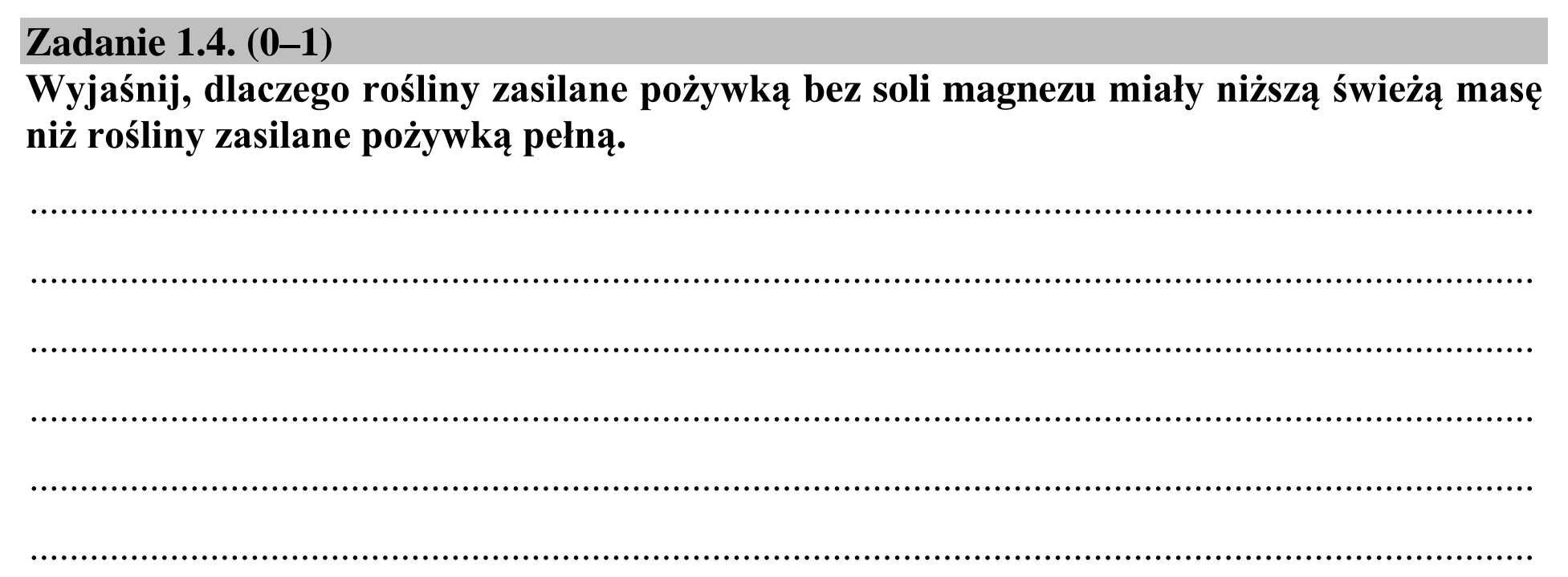 Matura dodatkowa, lipiec 2020, zadanie 1.4