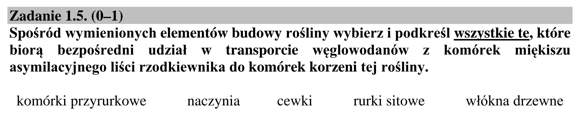 Matura dodatkowa, lipiec 2020, zadanie 1.5