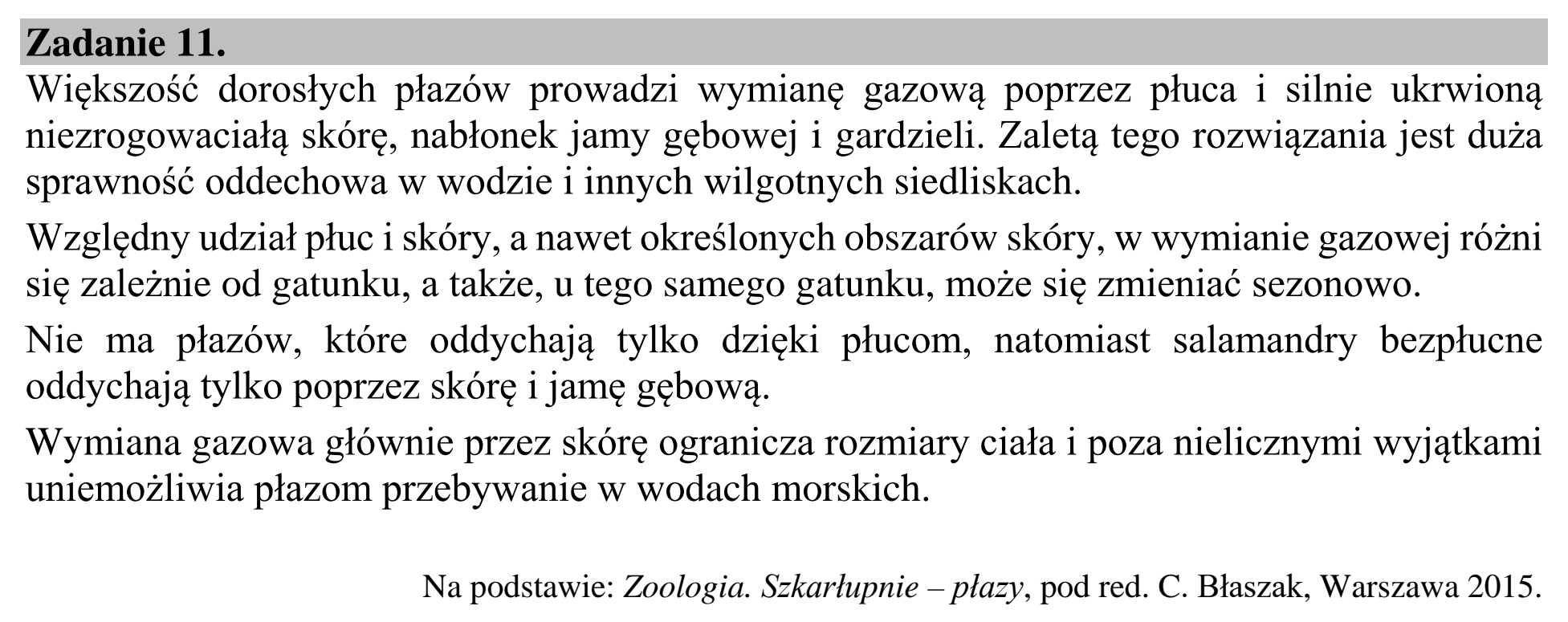 Matura dodatkowa, lipiec 2020, wstęp zadania 11