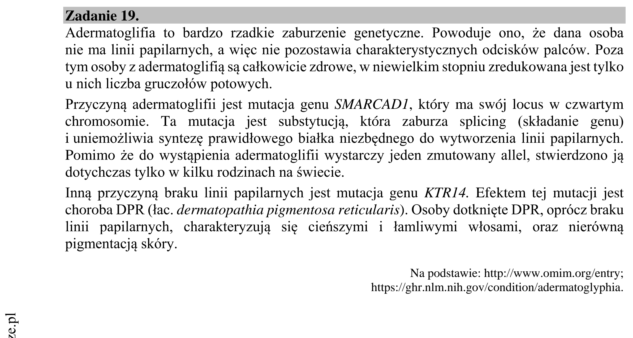 Matura dodatkowa, lipiec 2020, wstęp zadania 19