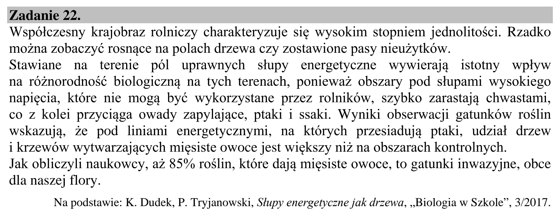 Matura dodatkowa, lipiec 2020, wstęp zadania 22