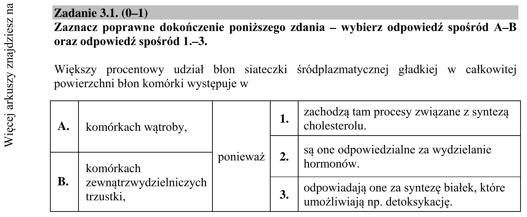 Matura dodatkowa, lipiec 2020, zadanie 3.1