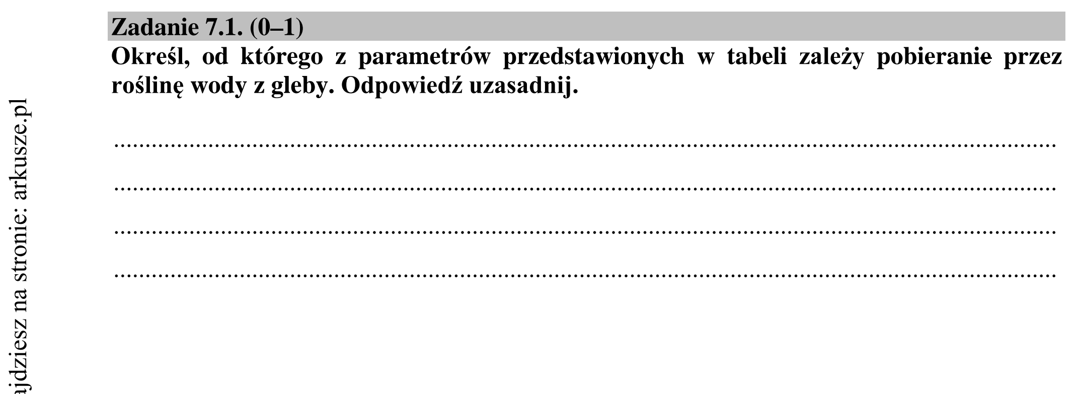 Matura dodatkowa, lipiec 2020, zadanie 7.1