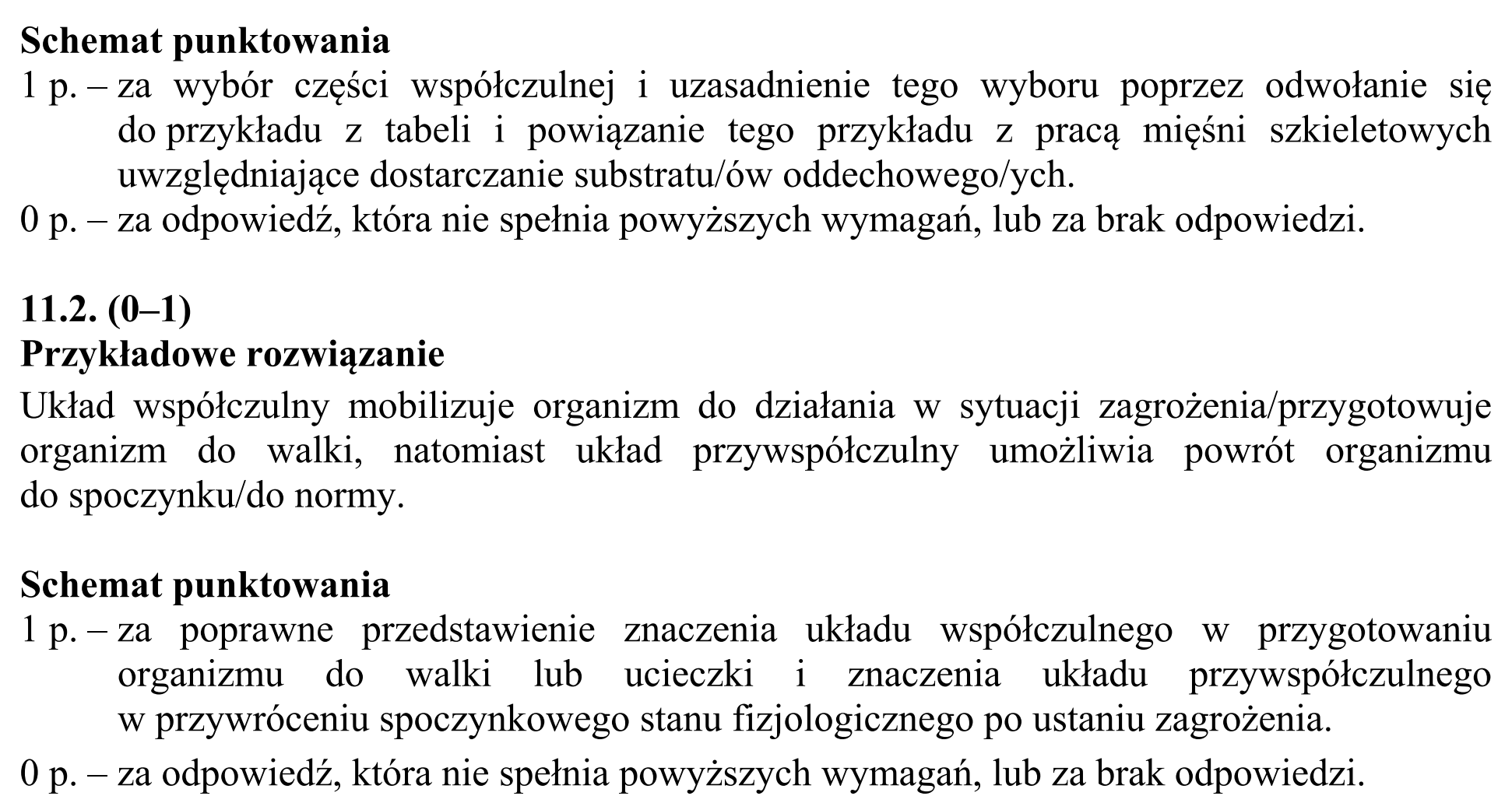 Matura, maj 2015, odpowiedź do zadania 11.1, fragment 2