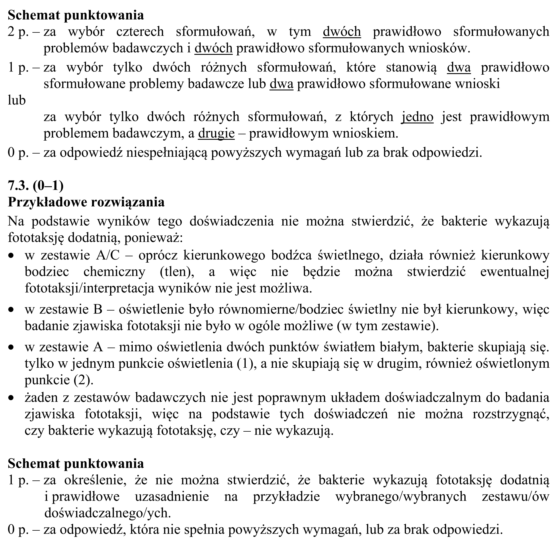 Matura, maj 2015, odpowiedź do zadania 7.1, fragment 2