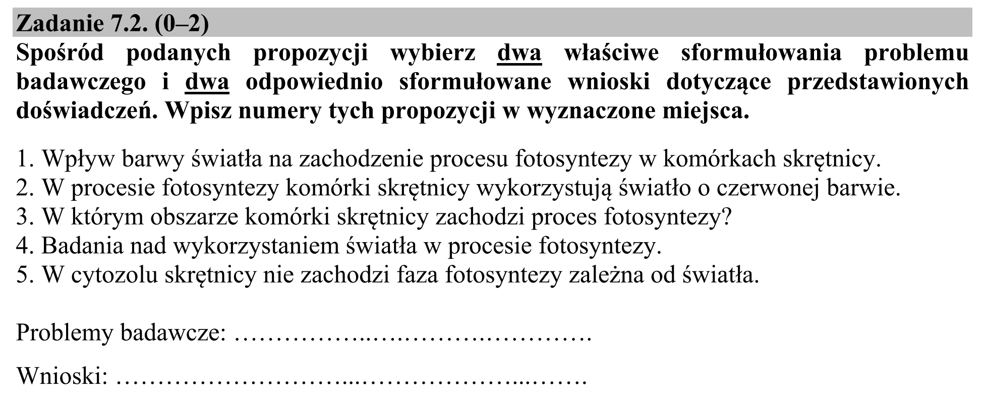 Matura, maj 2015, zadanie 7.2