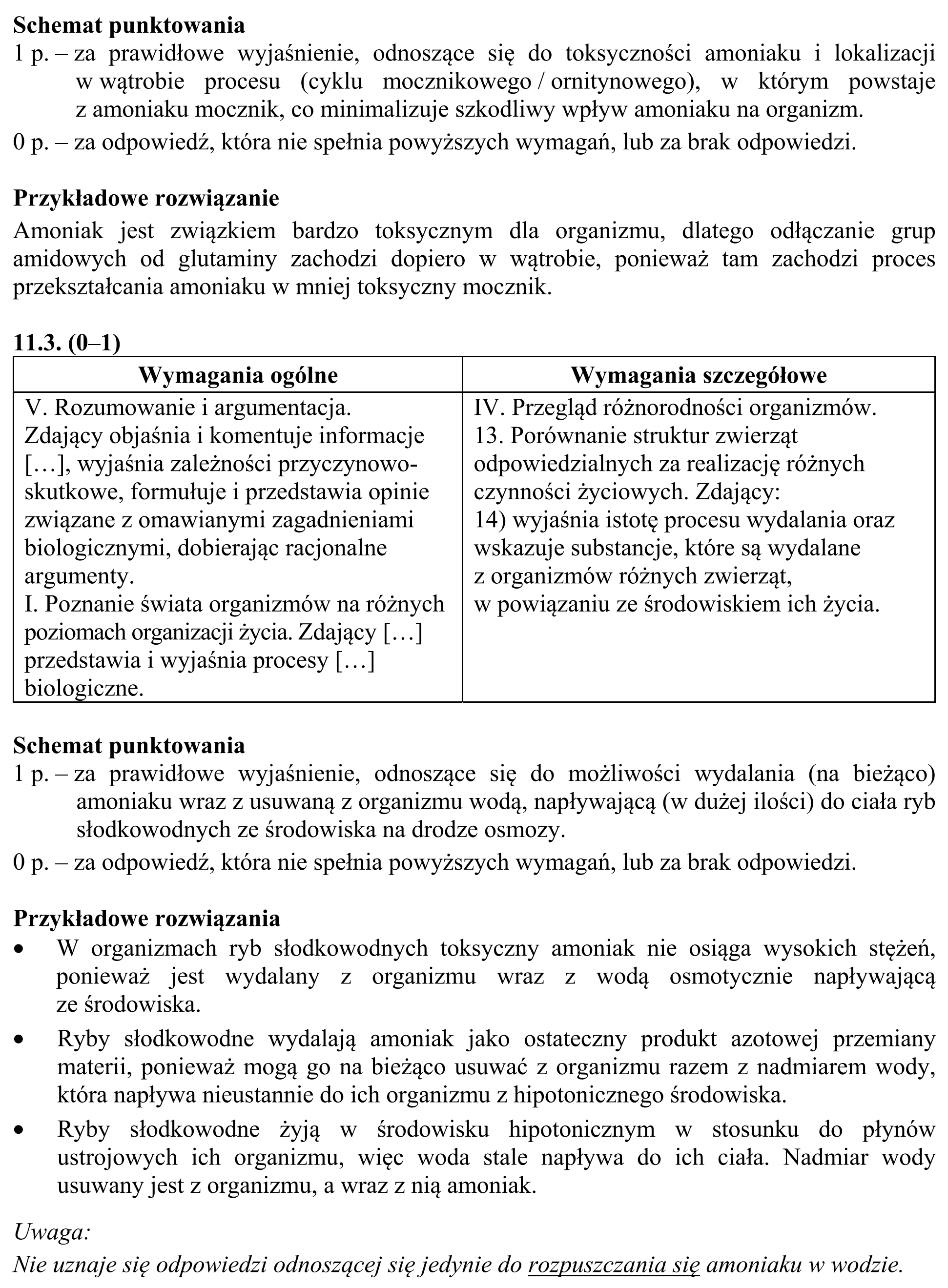 Matura, maj 2016, odpowiedź do zadania 11.1, fragment 2
