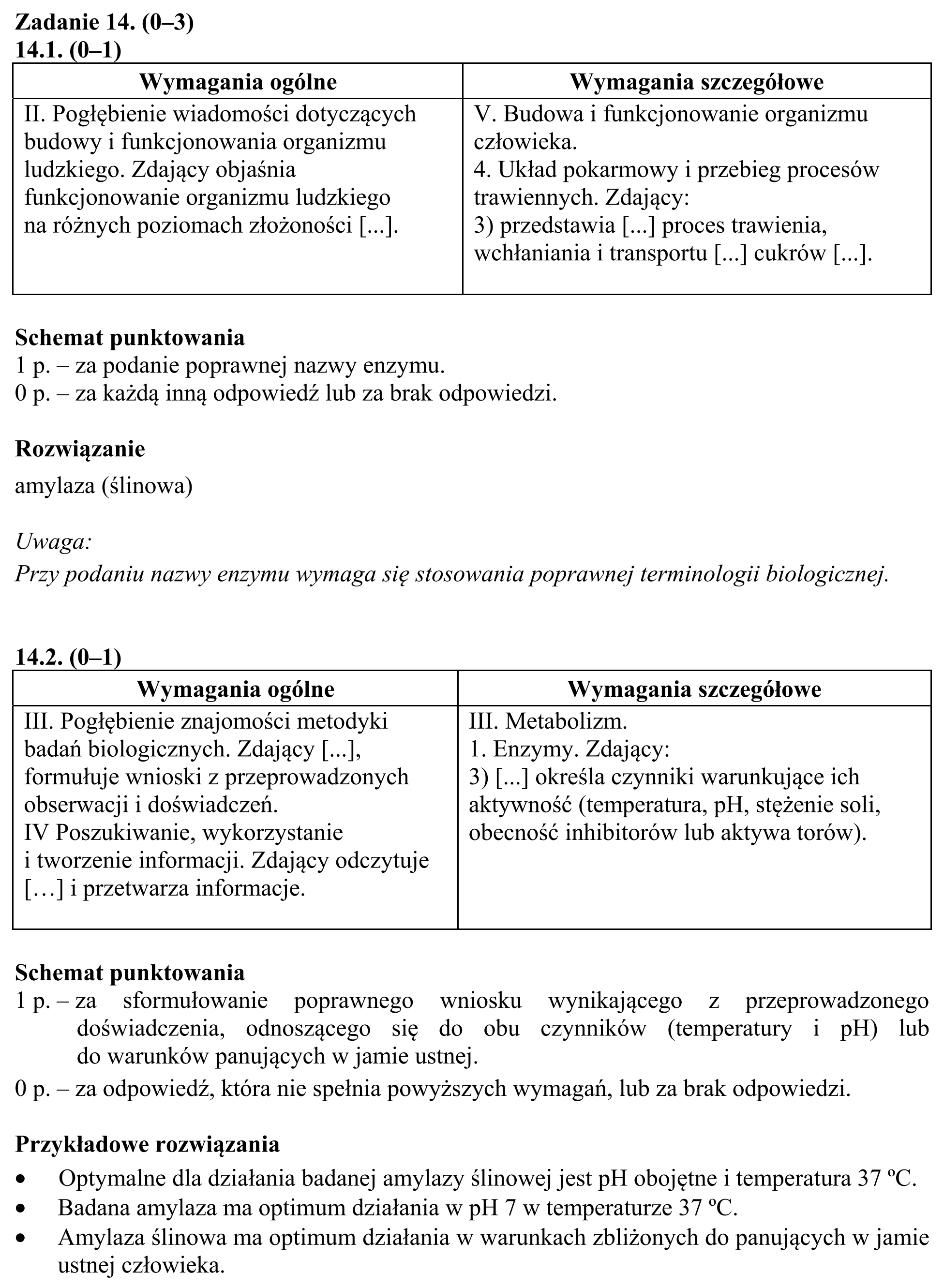 Matura, maj 2016, odpowiedź do zadania 14.1, fragment 1