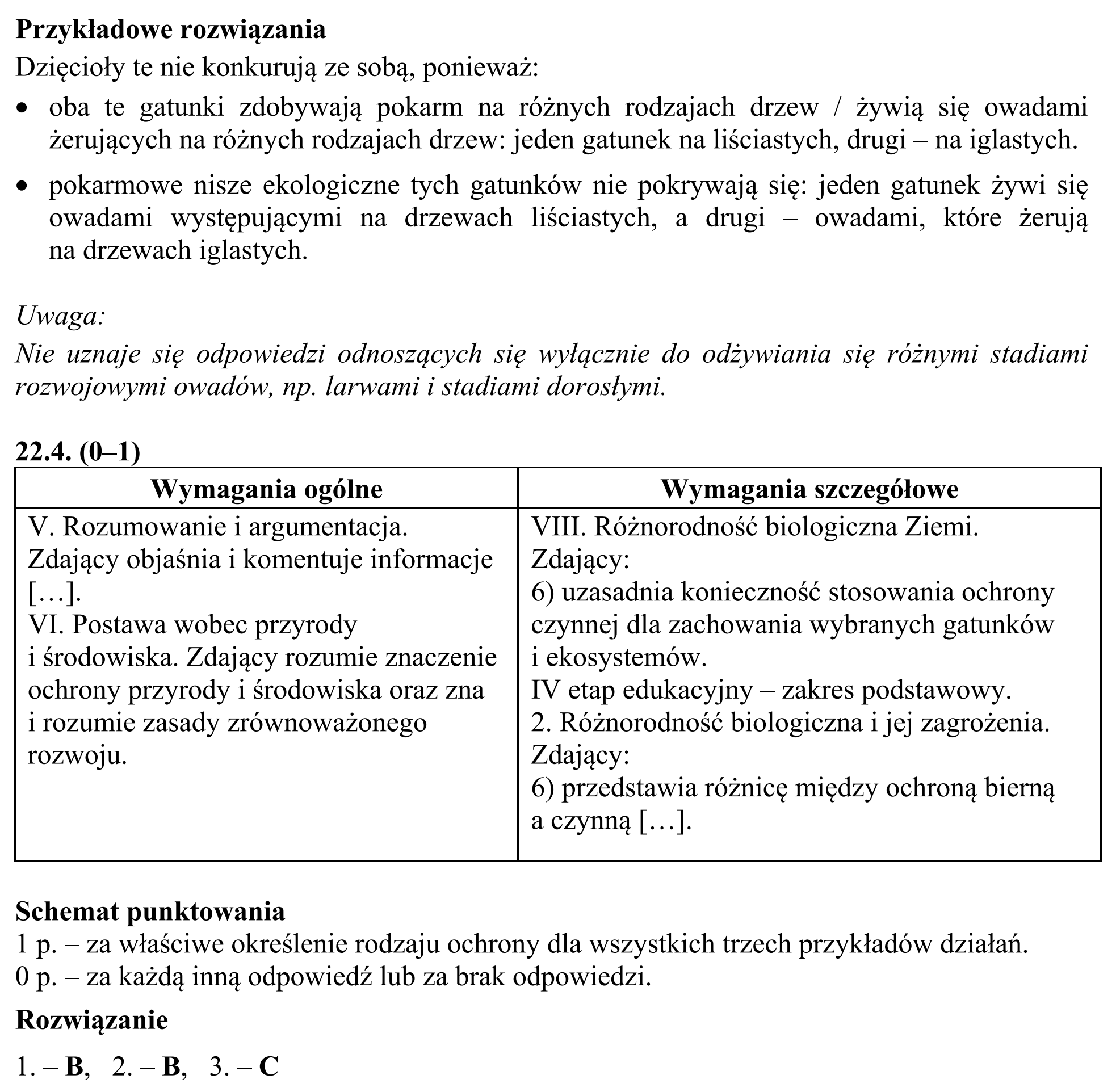 Matura, maj 2016, odpowiedź do zadania 22.1, fragment 3