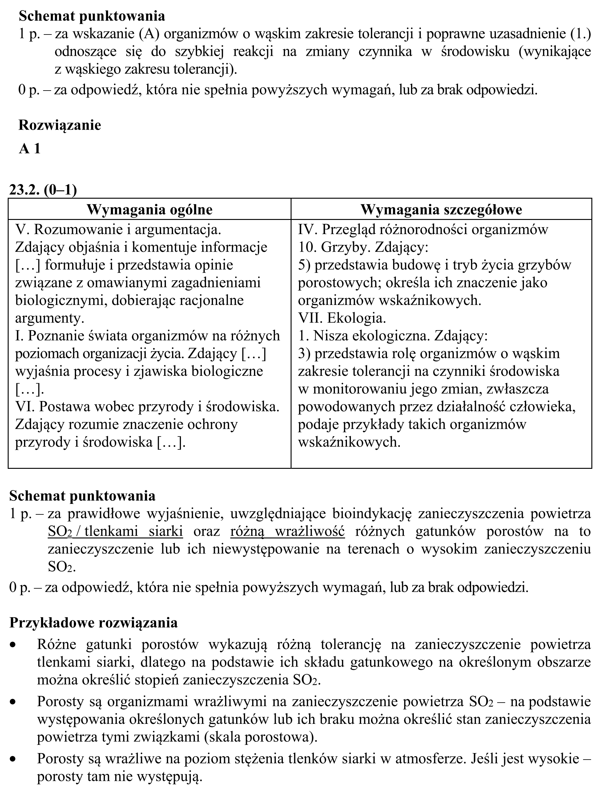 Matura, maj 2016, odpowiedź do zadania 23.1, fragment 2