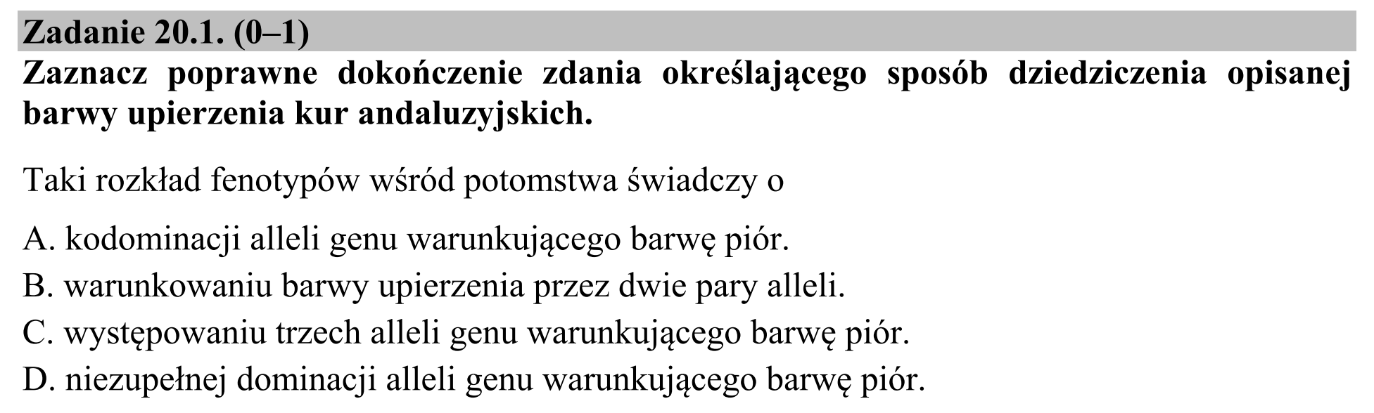 Matura, maj 2016, zadanie 20.1