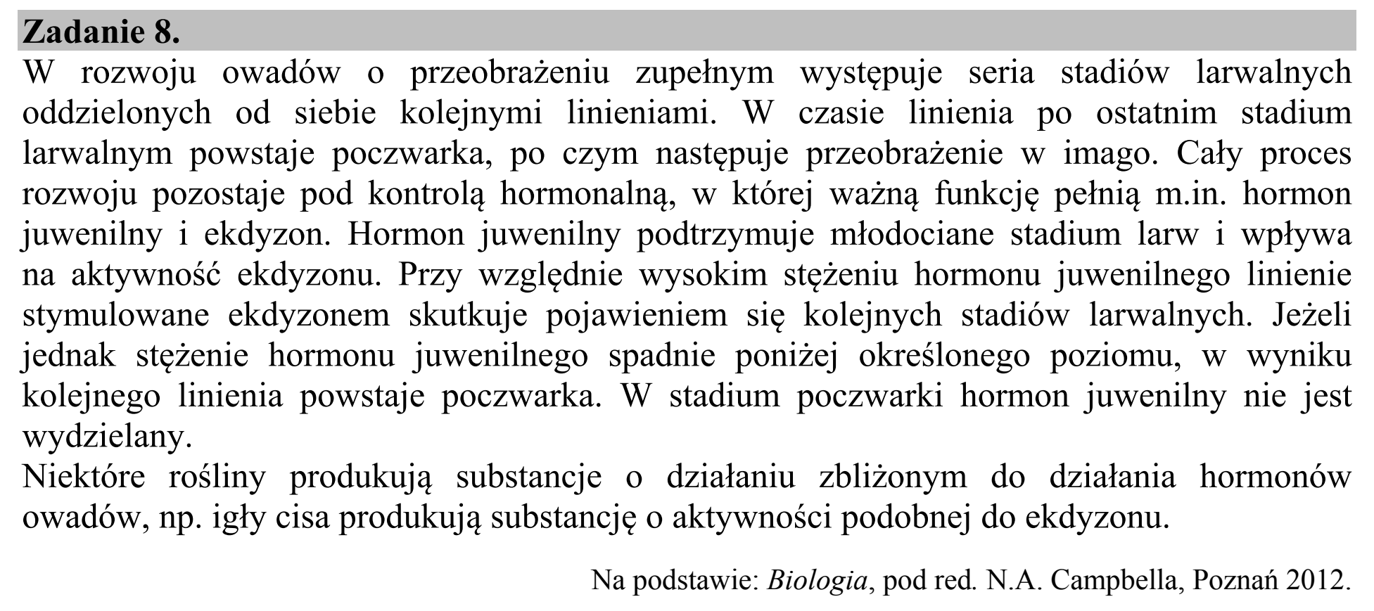 Matura, maj 2016, wstęp zadania 8