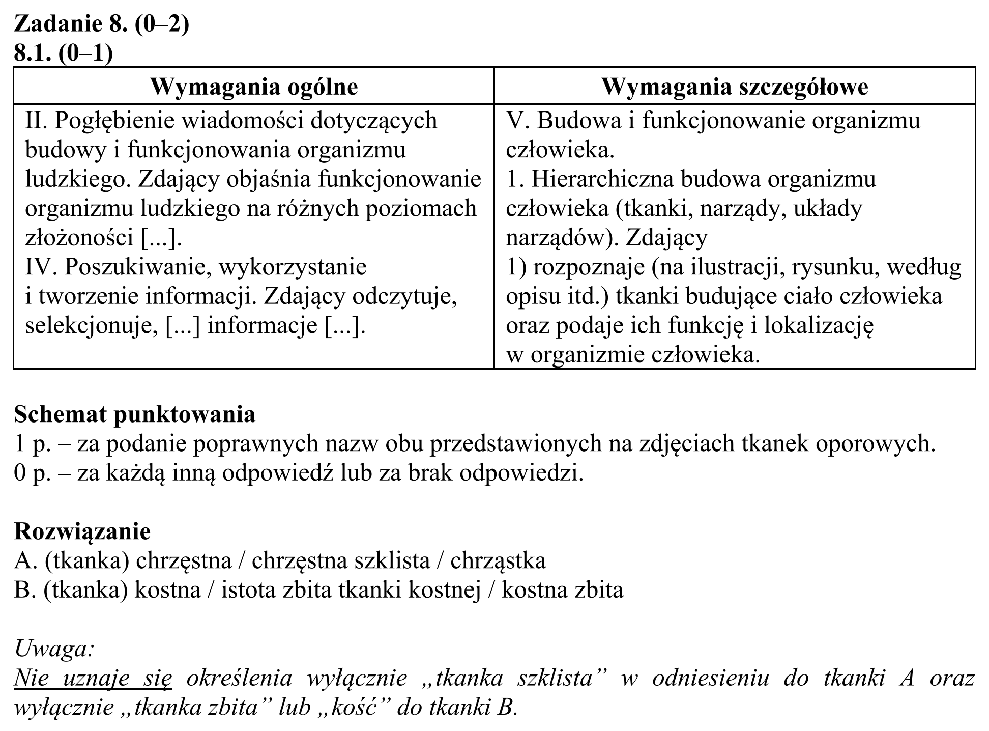 Matura, maj 2017, odpowiedź do zadania 8.1, fragment 1