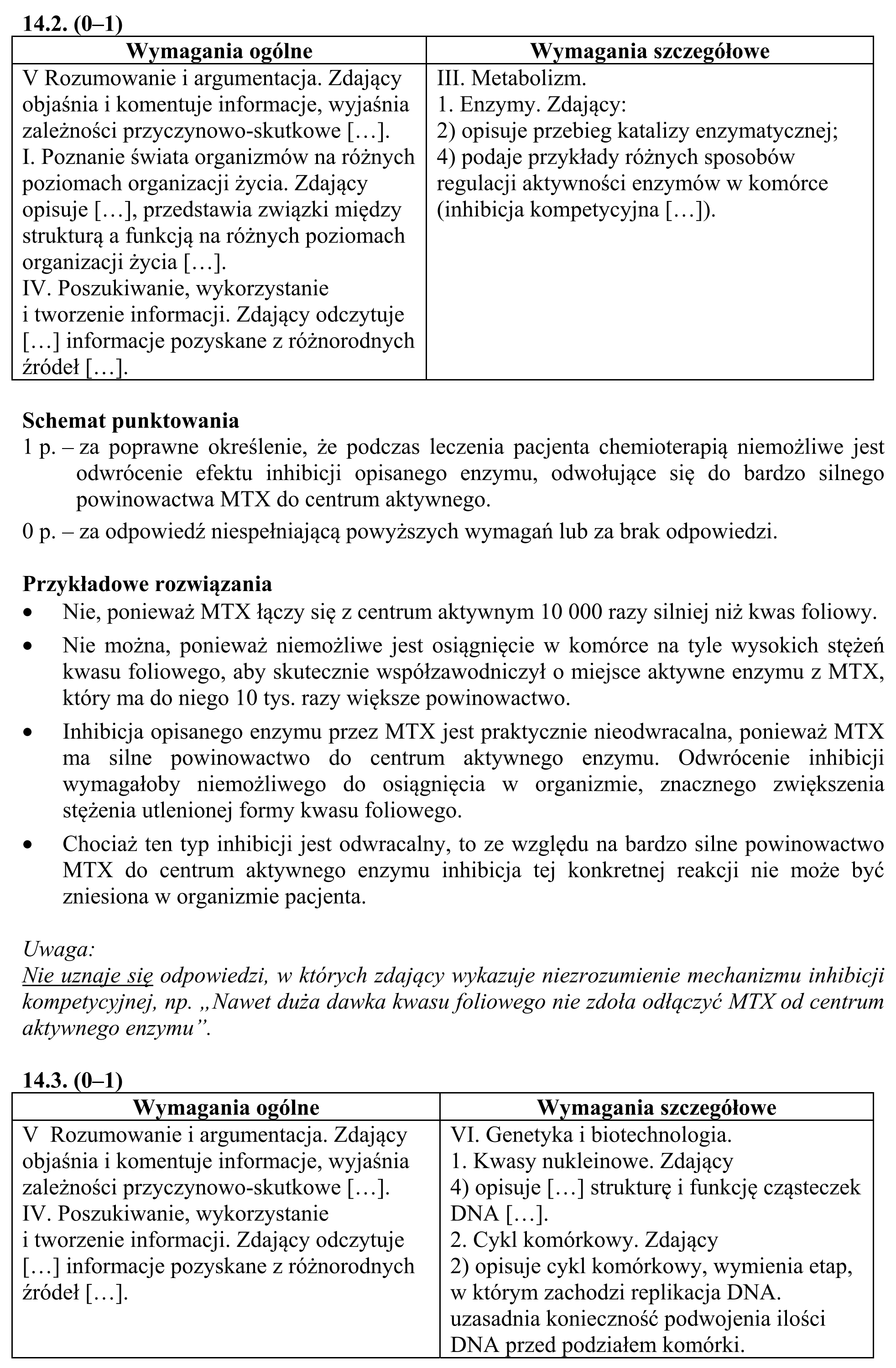 Matura, maj 2018, odpowiedź do zadania 14.1, fragment 2