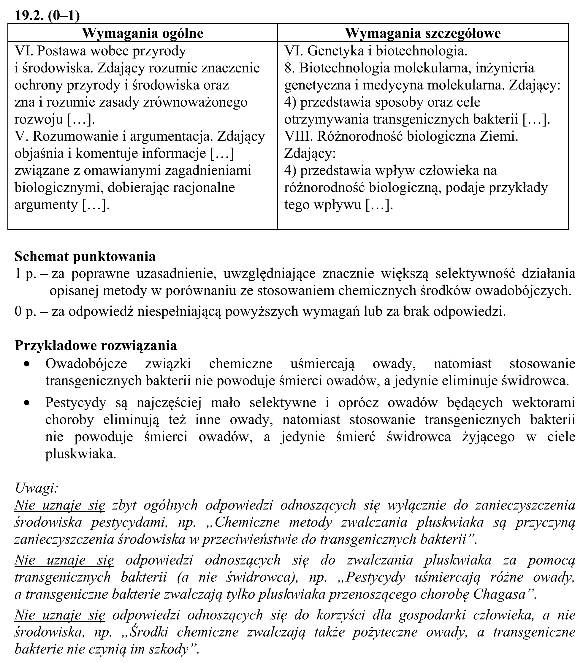Matura, maj 2018, odpowiedź do zadania 19.1, fragment 2