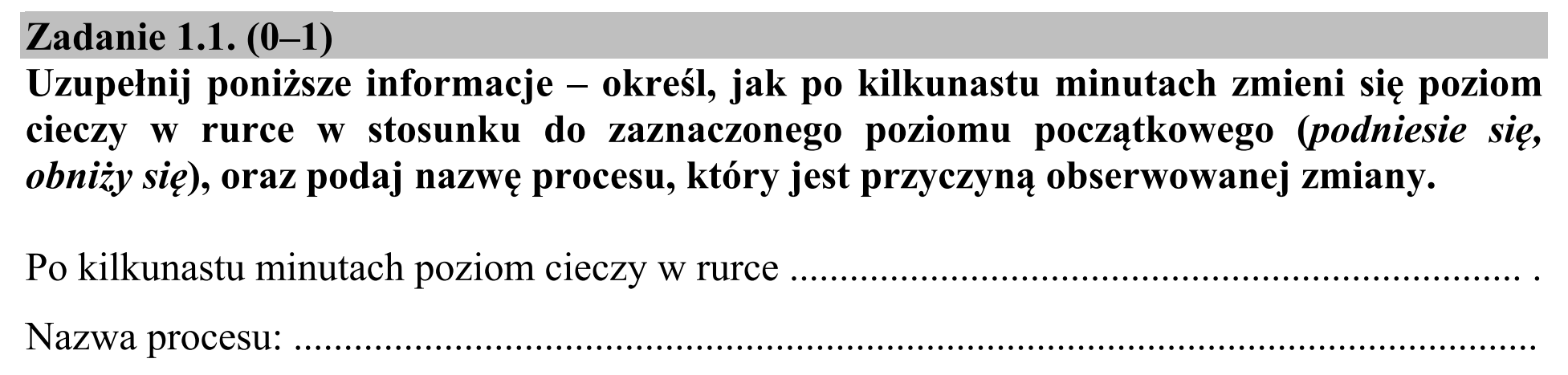 Matura, maj 2018, zadanie 1.1