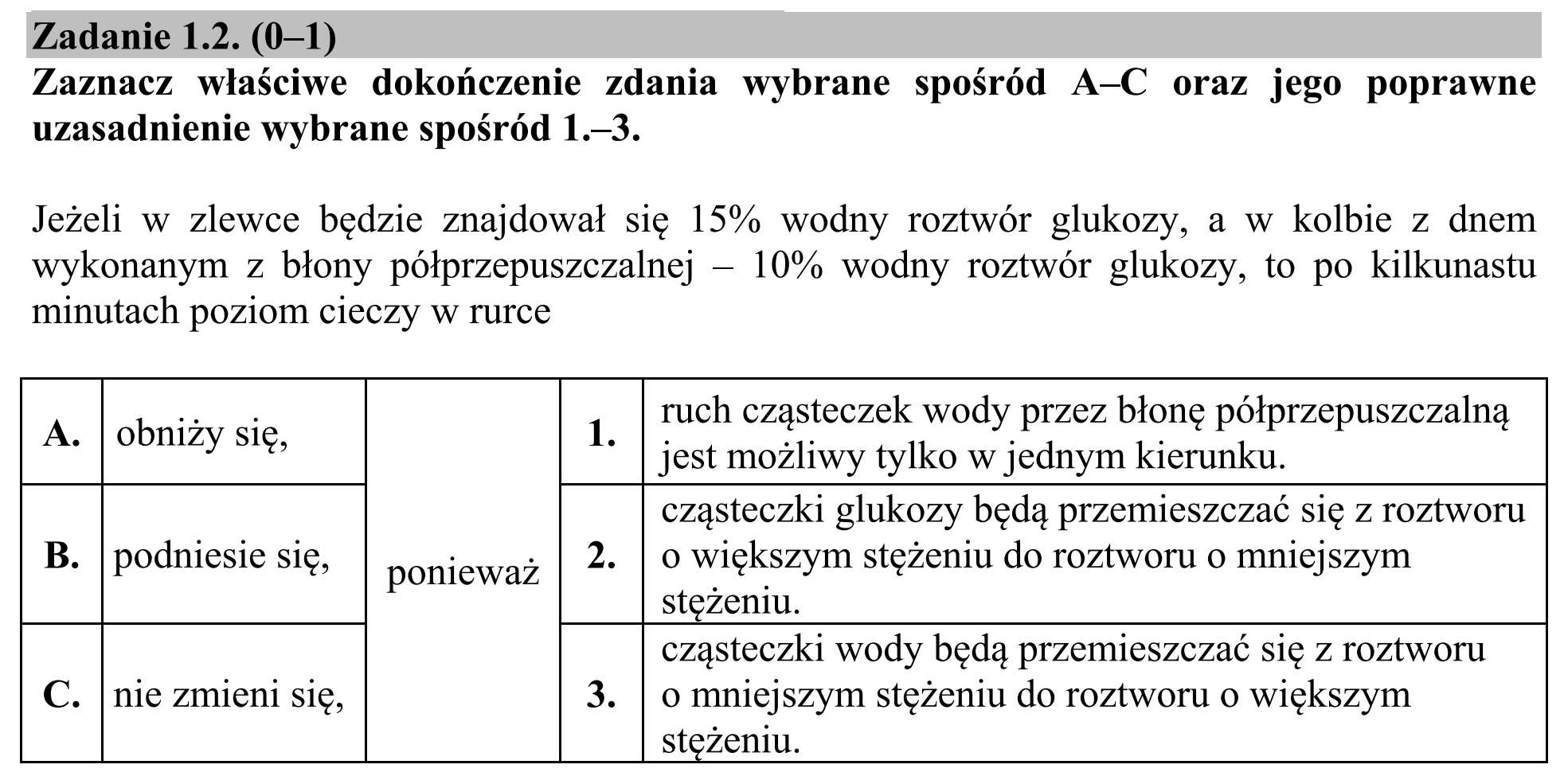 Matura, maj 2018, zadanie 1.2