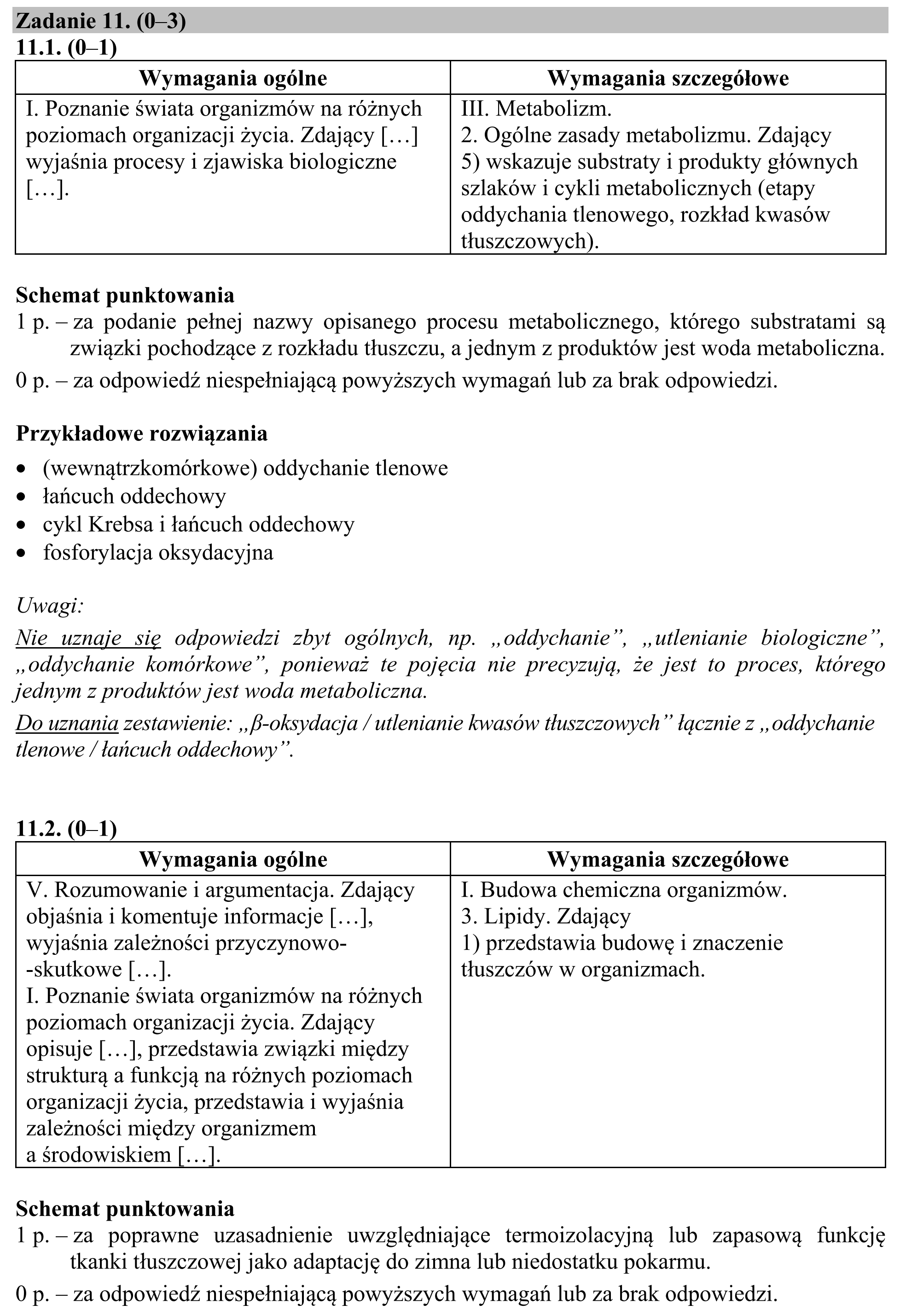 Matura, maj 2019, odpowiedź do zadania 11.1, fragment 1