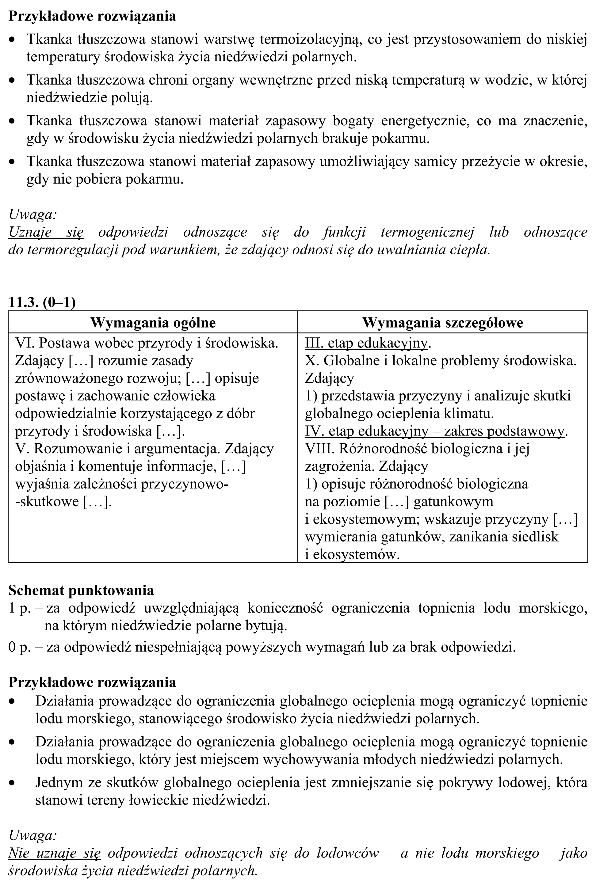 Matura, maj 2019, odpowiedź do zadania 11.1, fragment 2