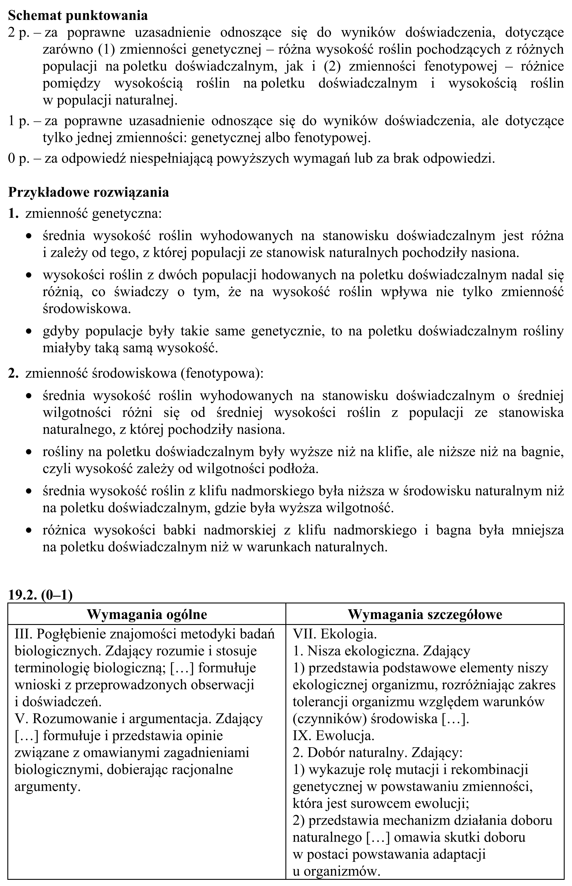 Matura, maj 2019, odpowiedź do zadania 19.1, fragment 2