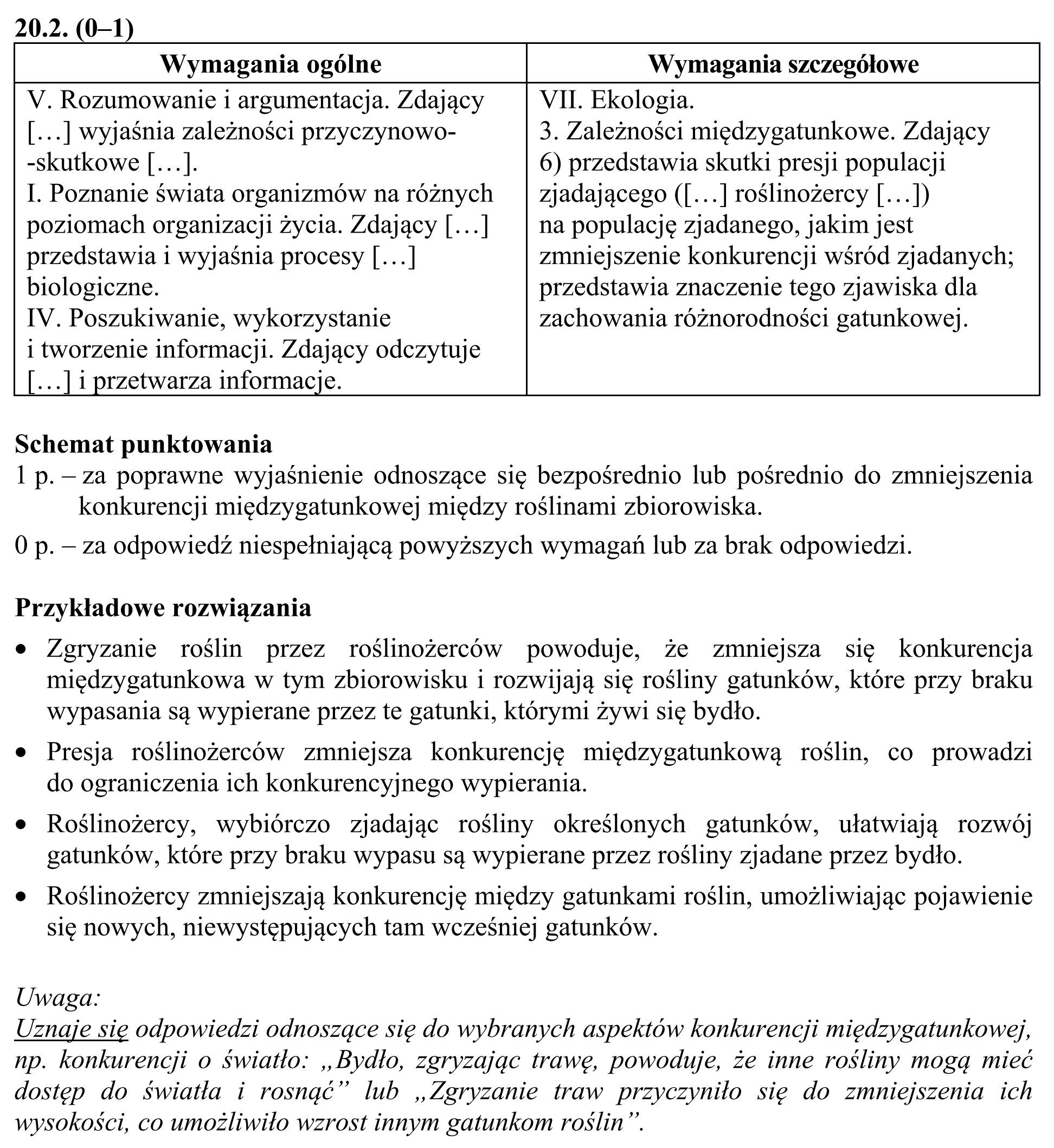 Matura, maj 2019, odpowiedź do zadania 20.1, fragment 2