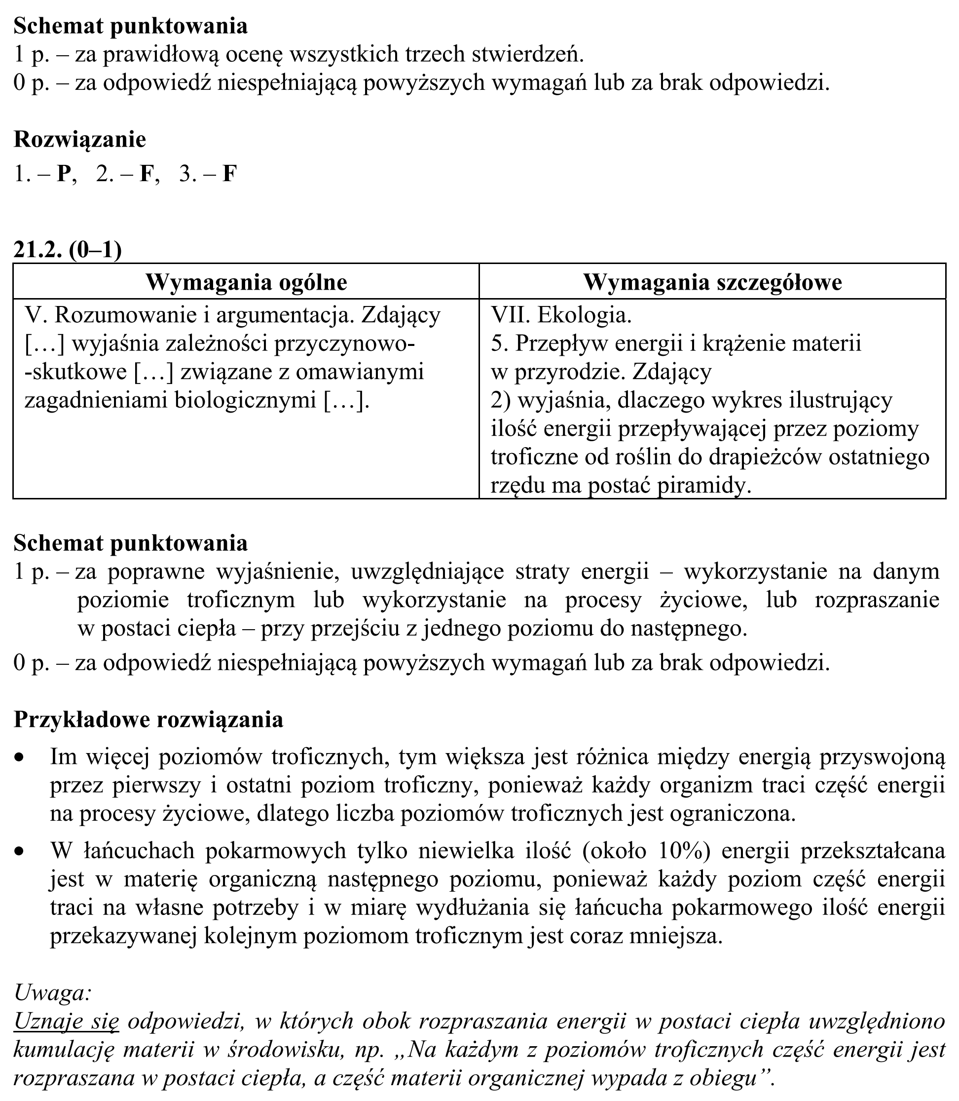 Matura, maj 2019, odpowiedź do zadania 21.1, fragment 2