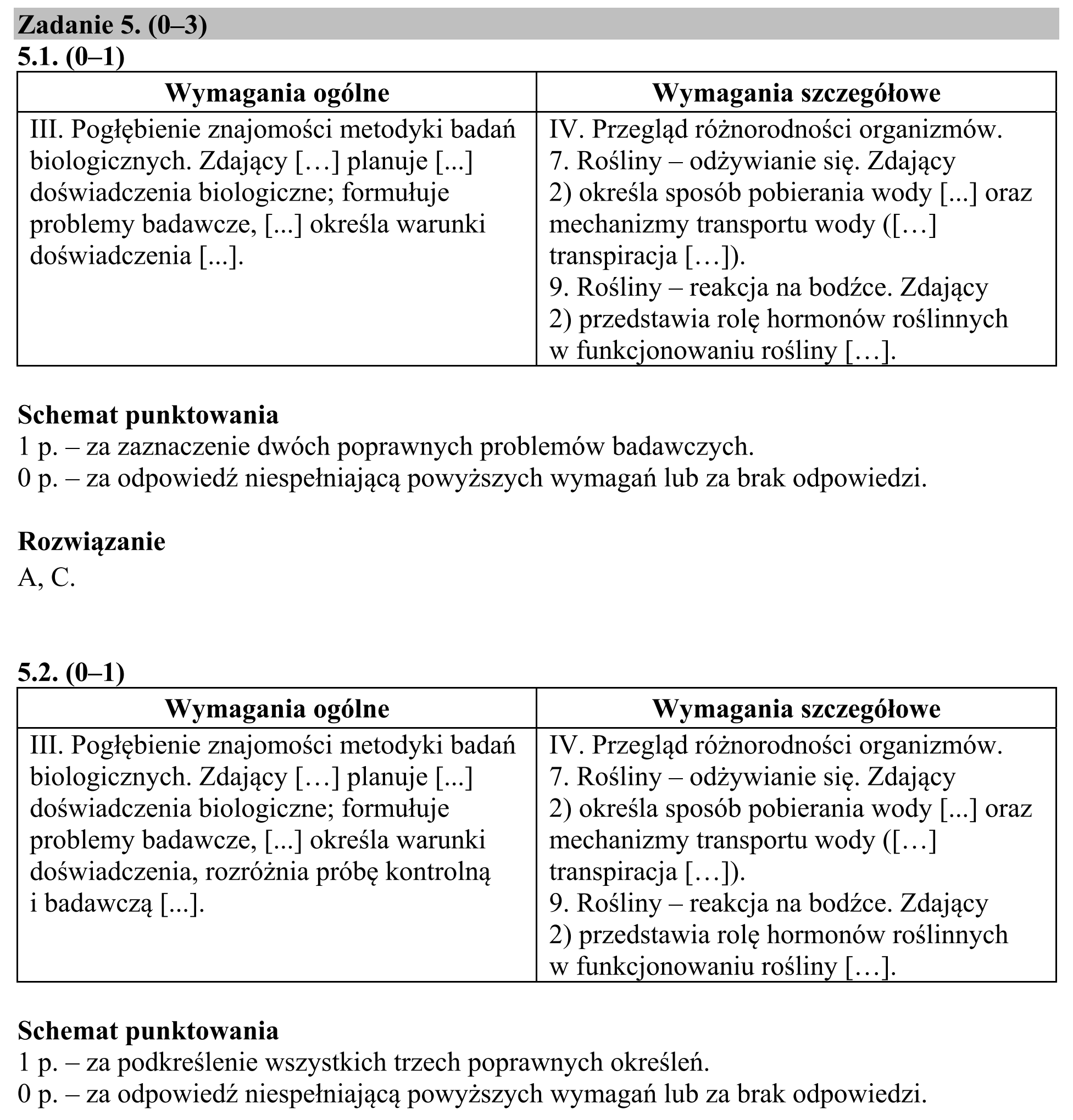 Matura, maj 2019, odpowiedź do zadania 5.1, fragment 1