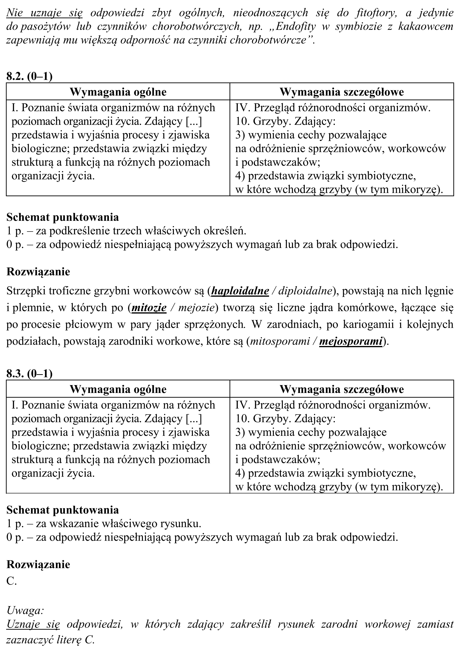 Matura, maj 2019, odpowiedź do zadania 8.1, fragment 2