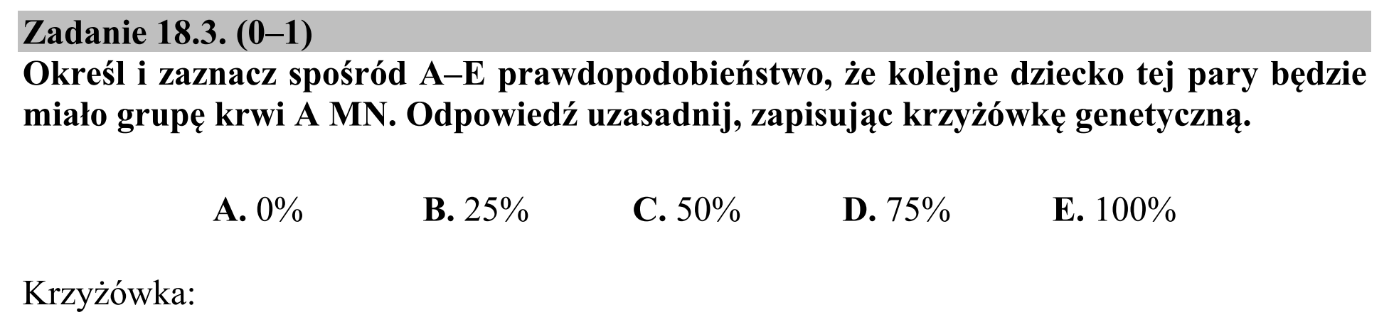 Matura, maj 2019, zadanie 18.3