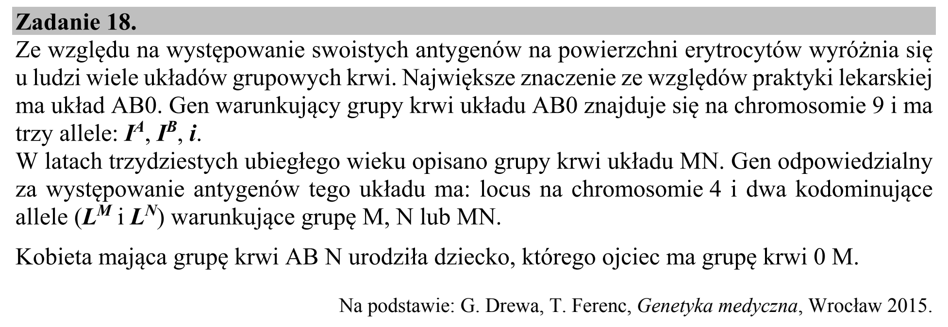 Matura, maj 2019, wstęp zadania 18