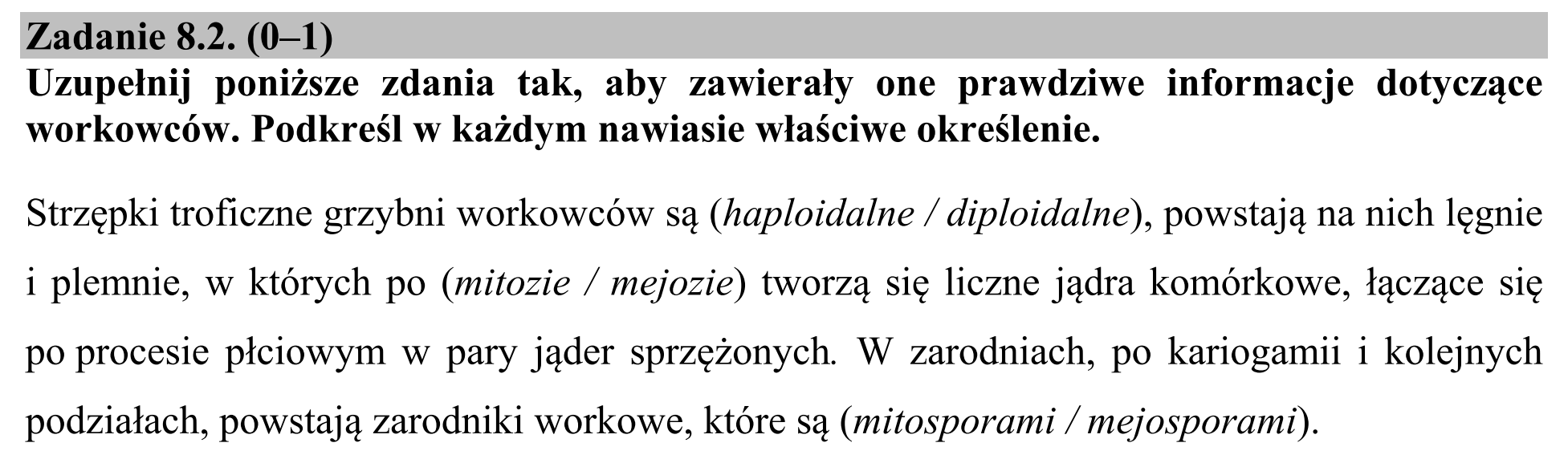 Matura, maj 2019, zadanie 8.2