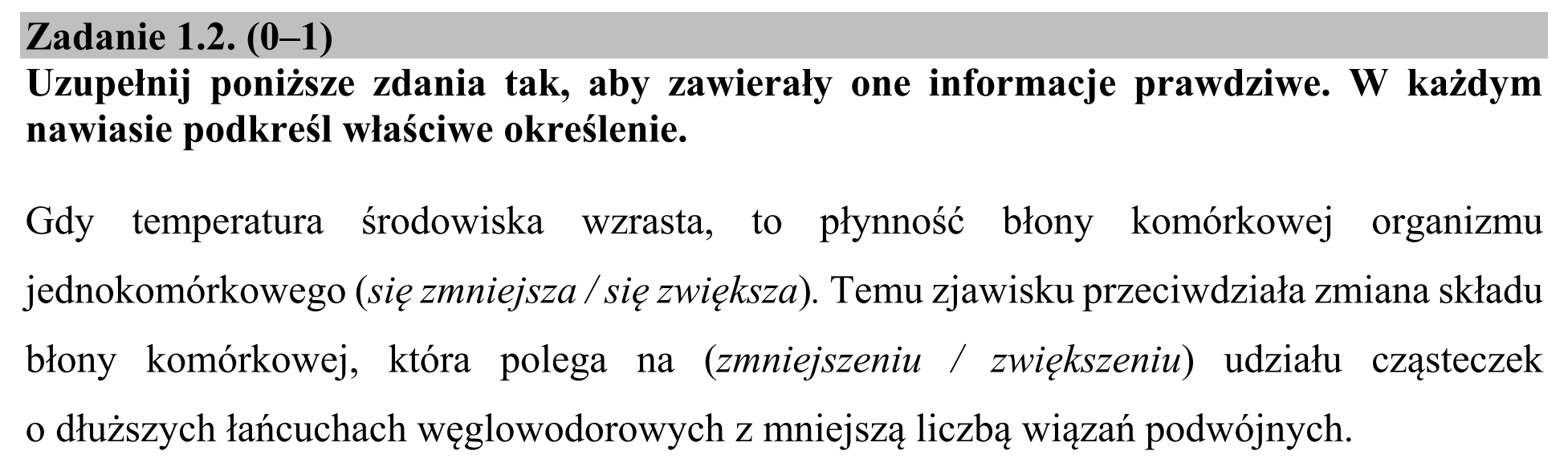Matura, maj 2020, zadanie 1.2