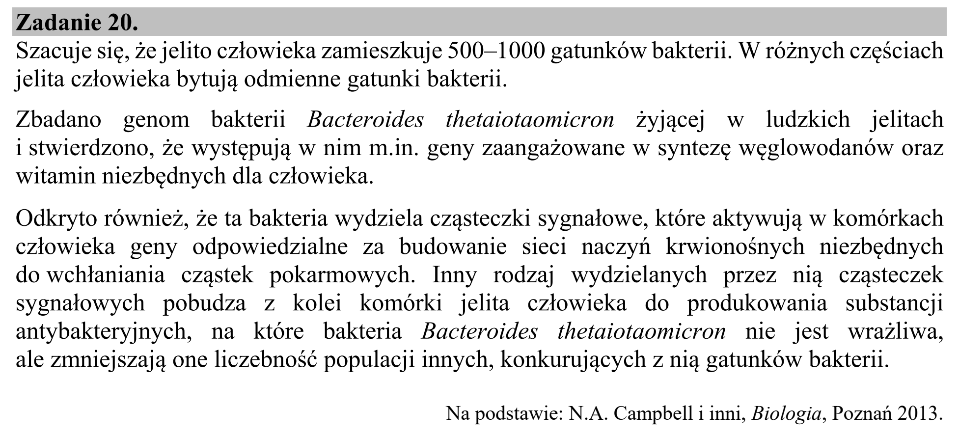 Matura, maj 2020, wstęp zadania 20
