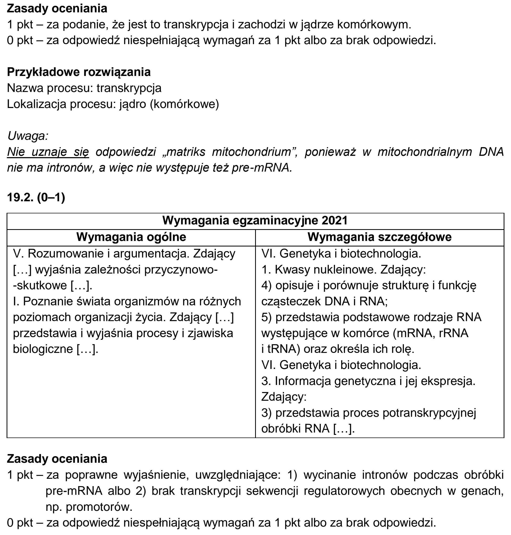 Matura, maj 2021, odpowiedź do zadania 19.1, fragment 1