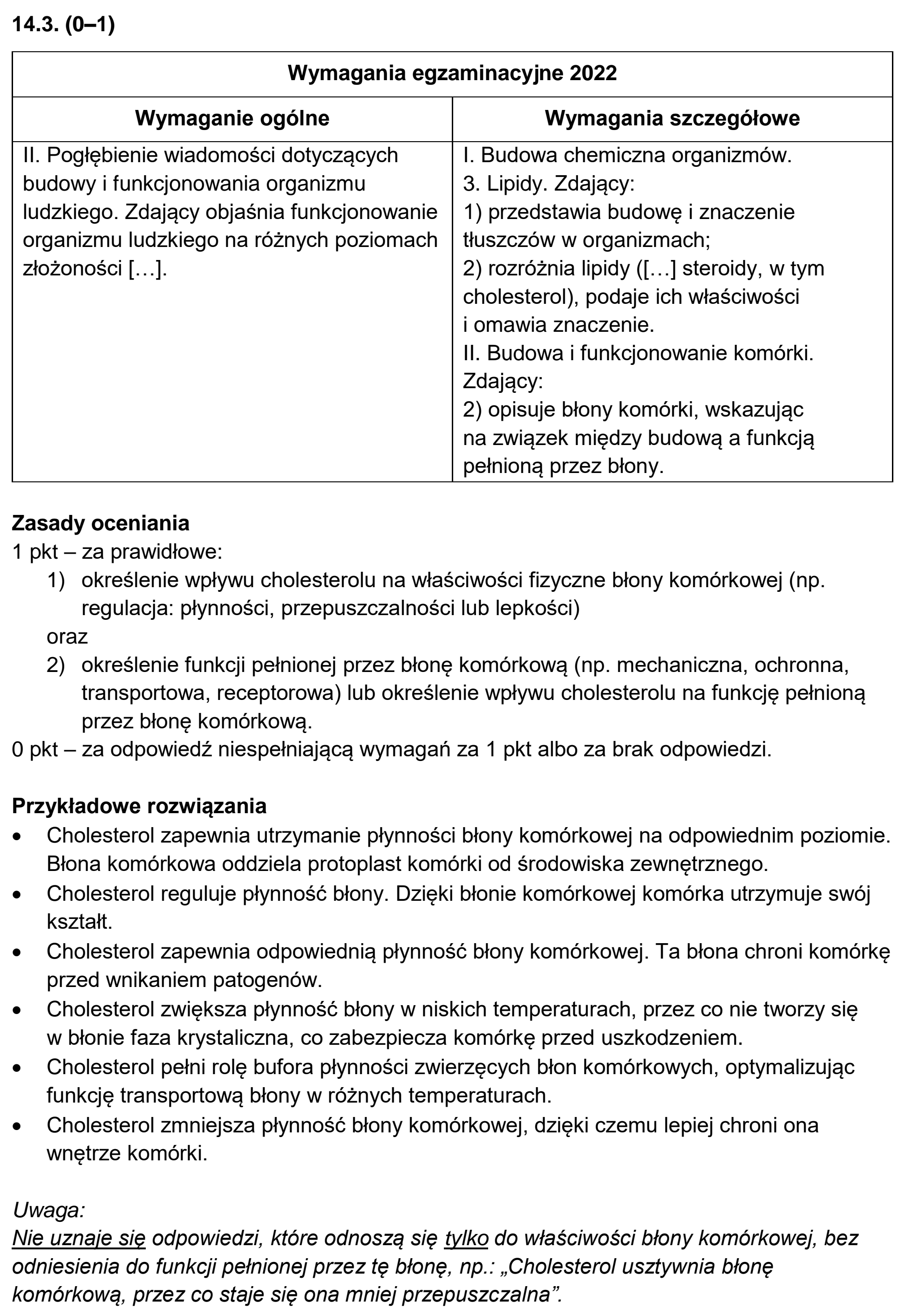 Matura, maj 2022, odpowiedź do zadania 14.1, fragment 2