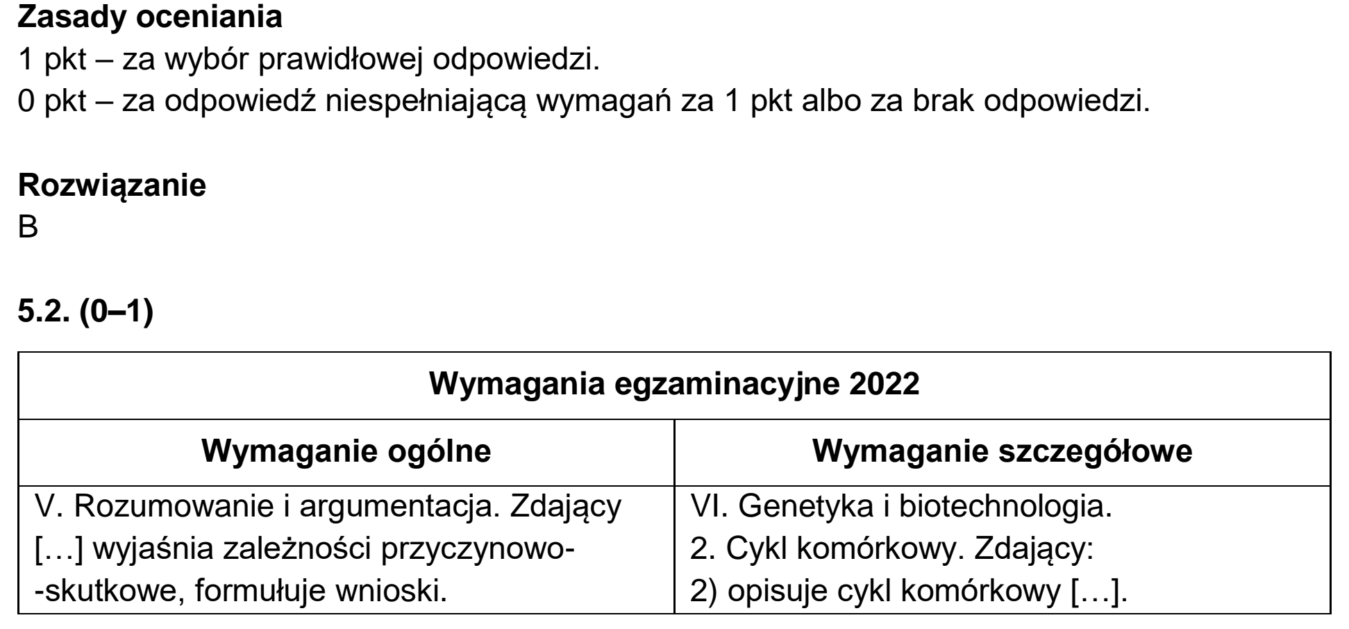 Matura, maj 2022, odpowiedź do zadania 5.1